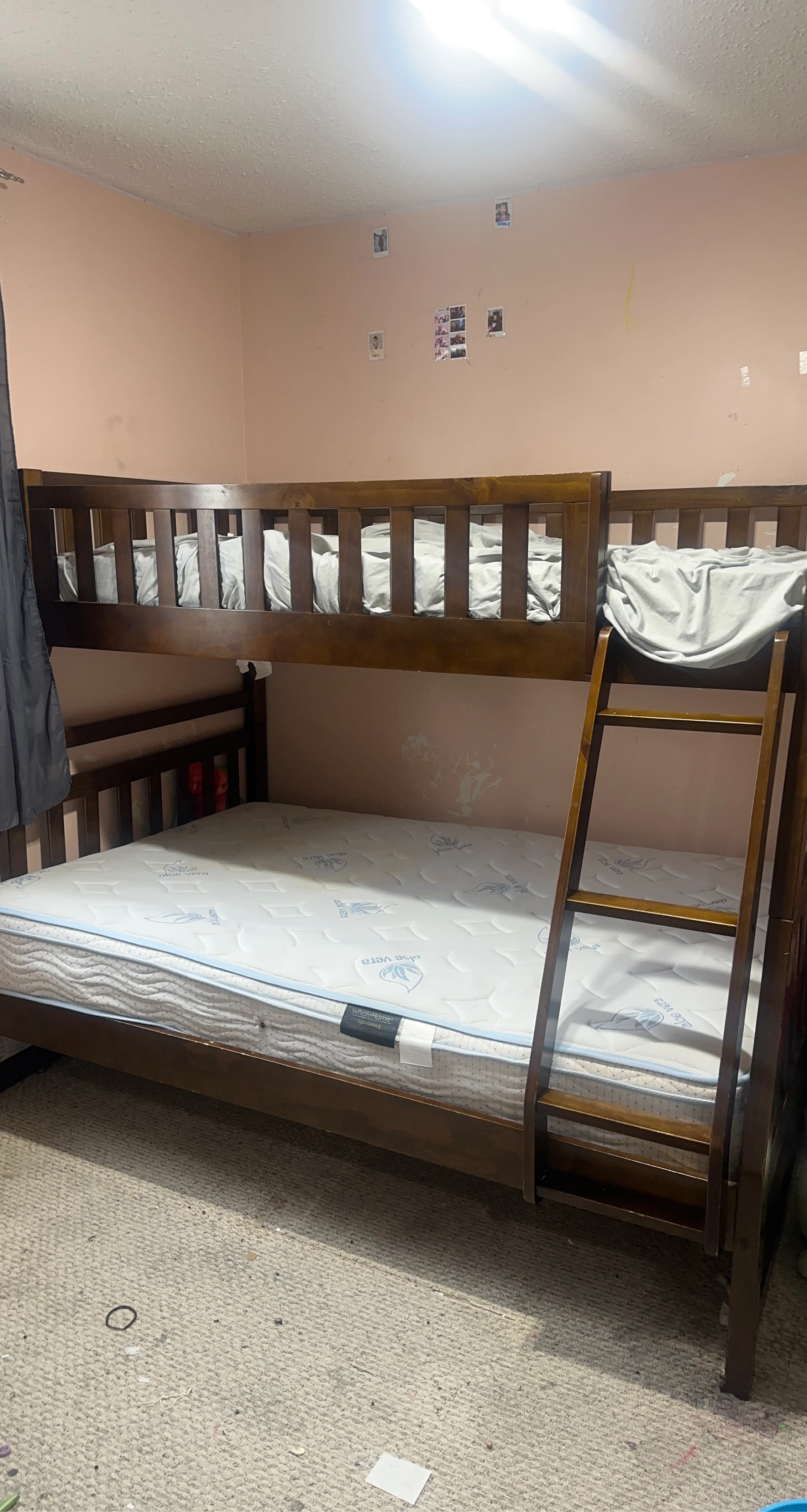 Wooden Bunk Bed with Mattresses