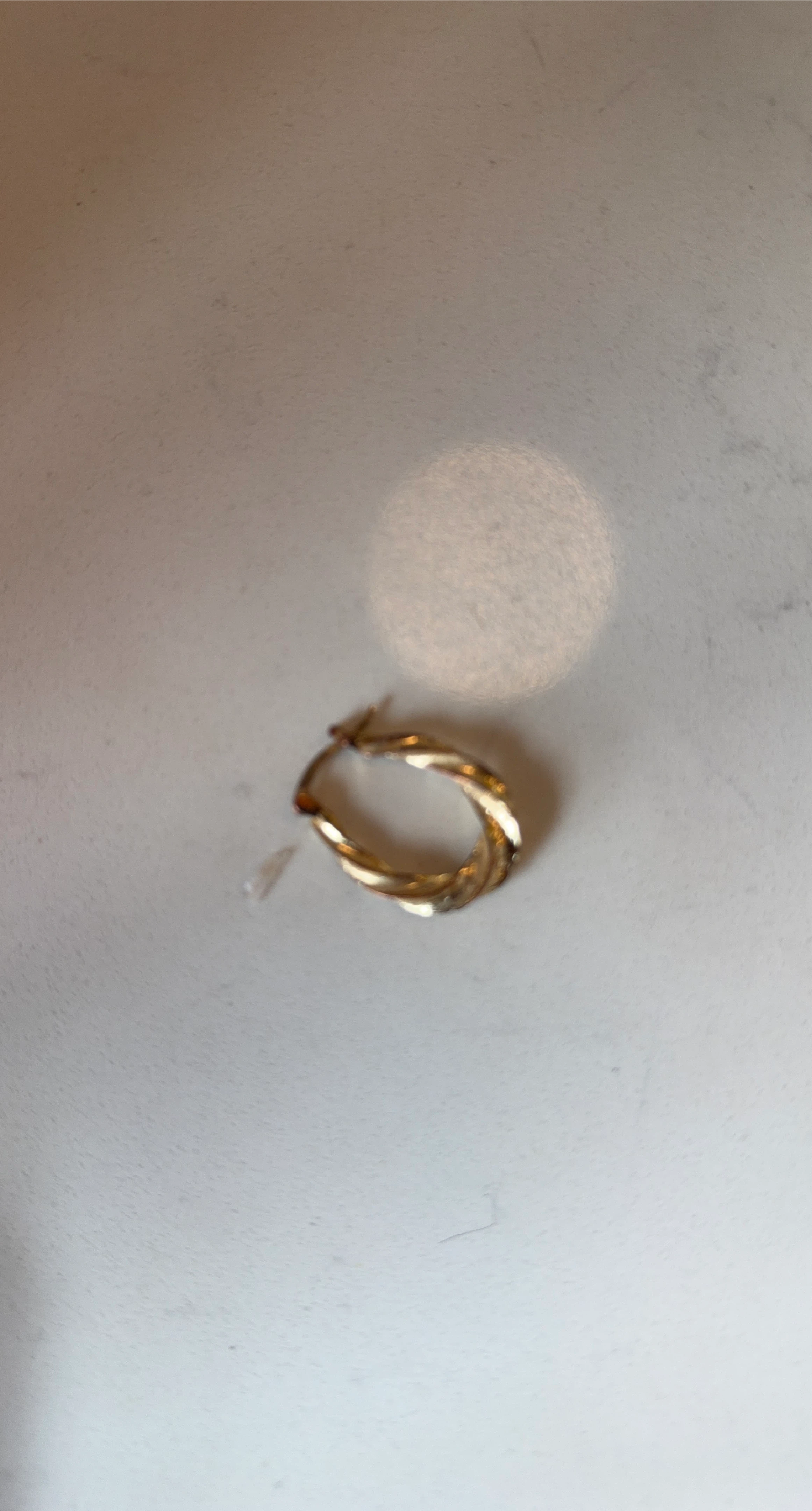 Gold Tone Twisted Hoop Earrings