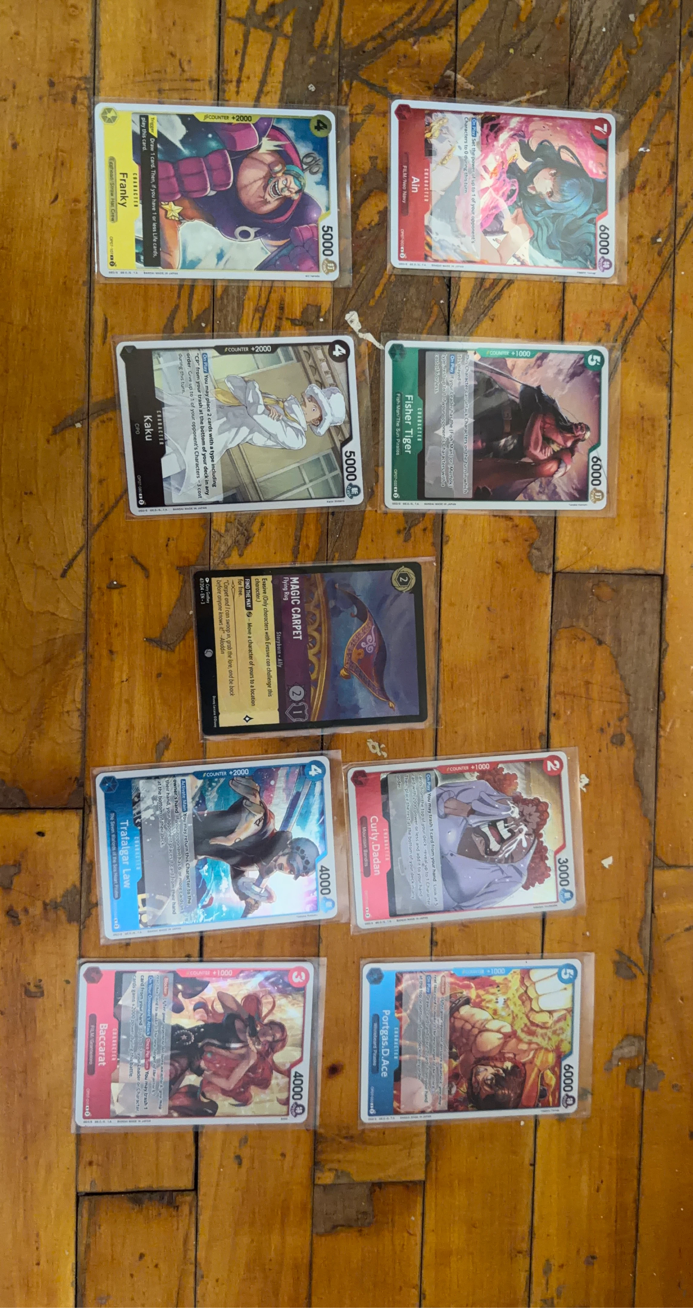 One Piece Card Game Cards (Various Characters)