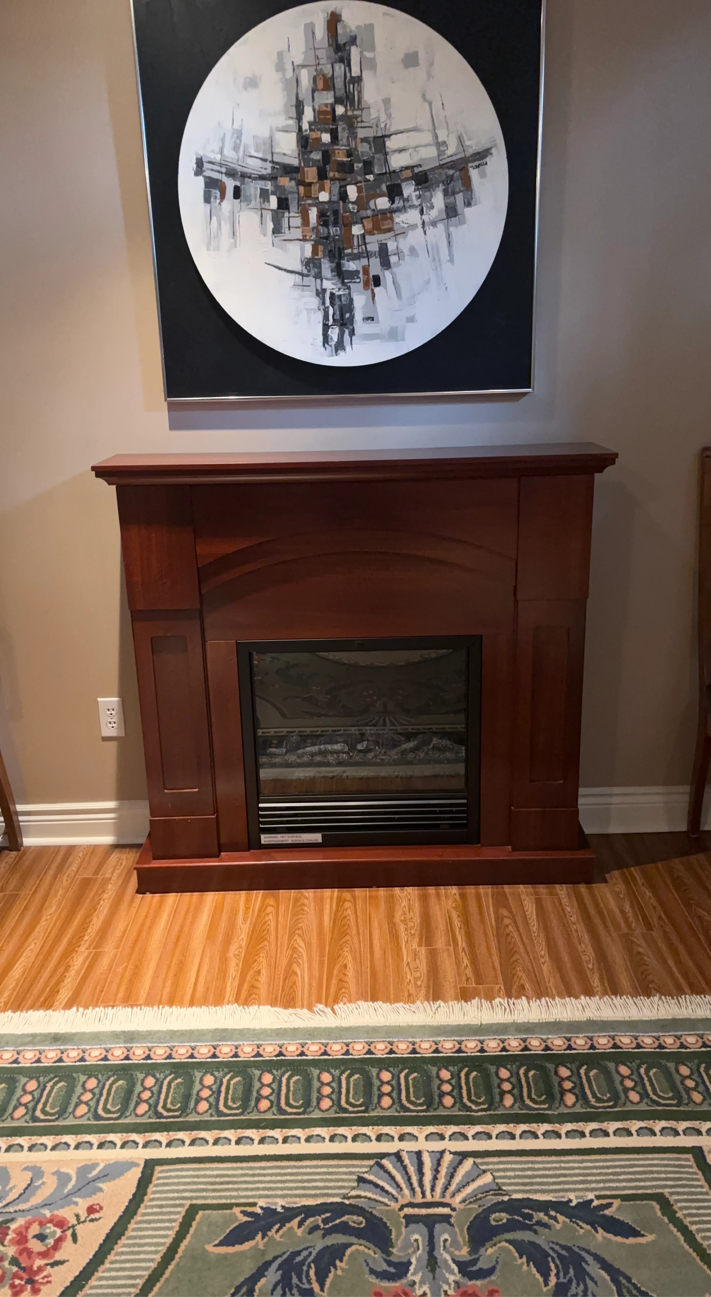 Wooden Electric Fireplace Mantel