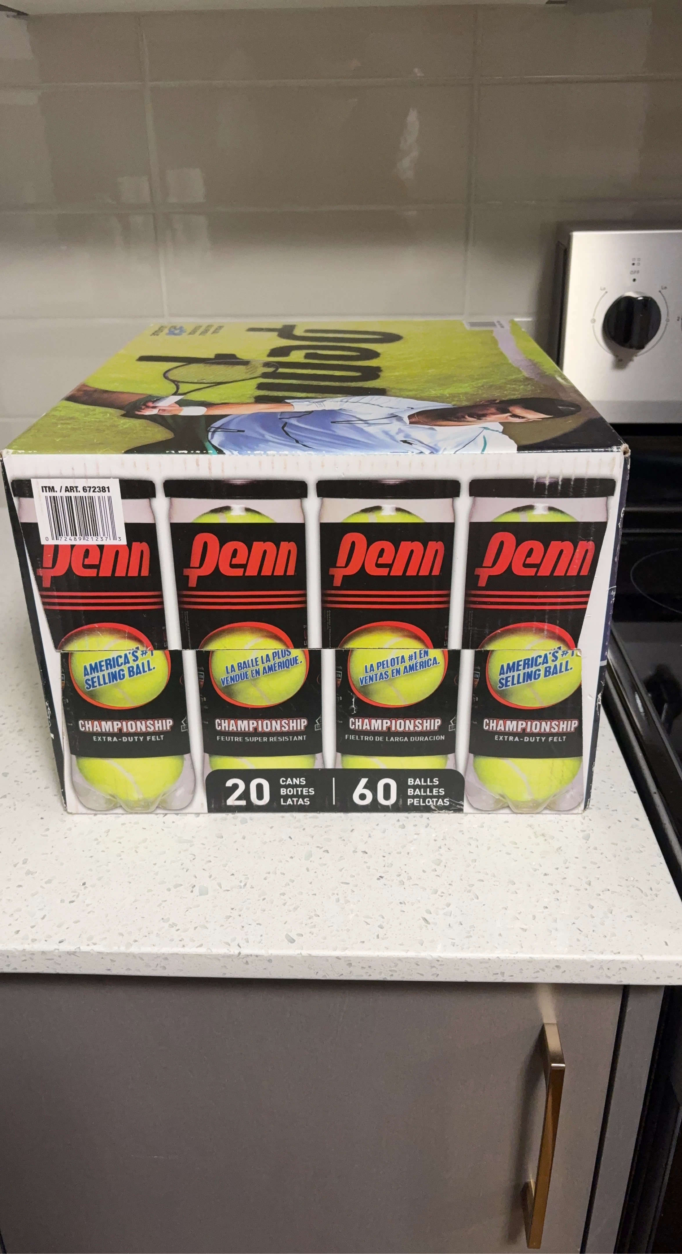 Penn Championship Extra-Duty Felt Tennis Balls - 60 Balls