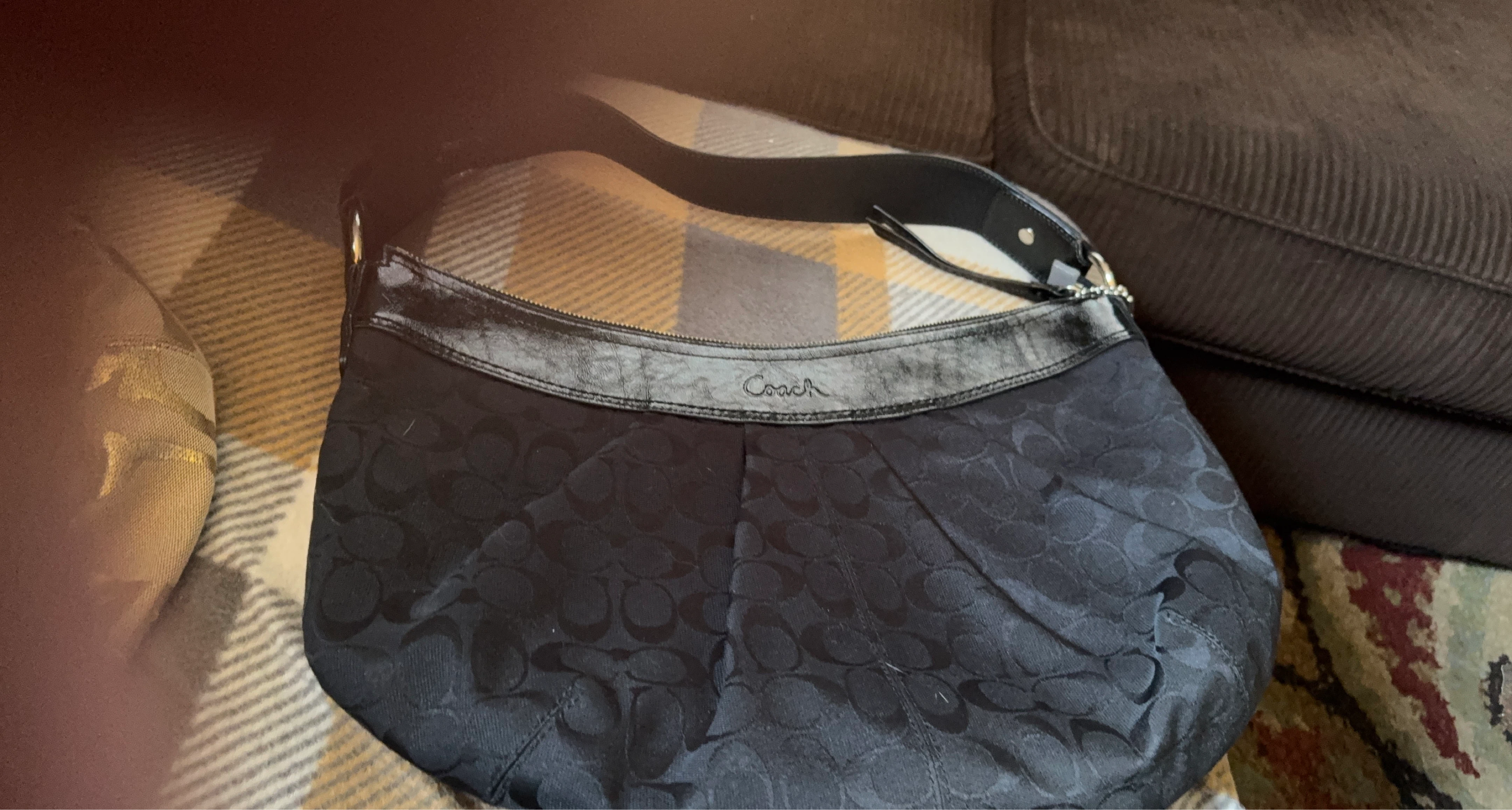 Coach Signature Pattern Shoulder Bag