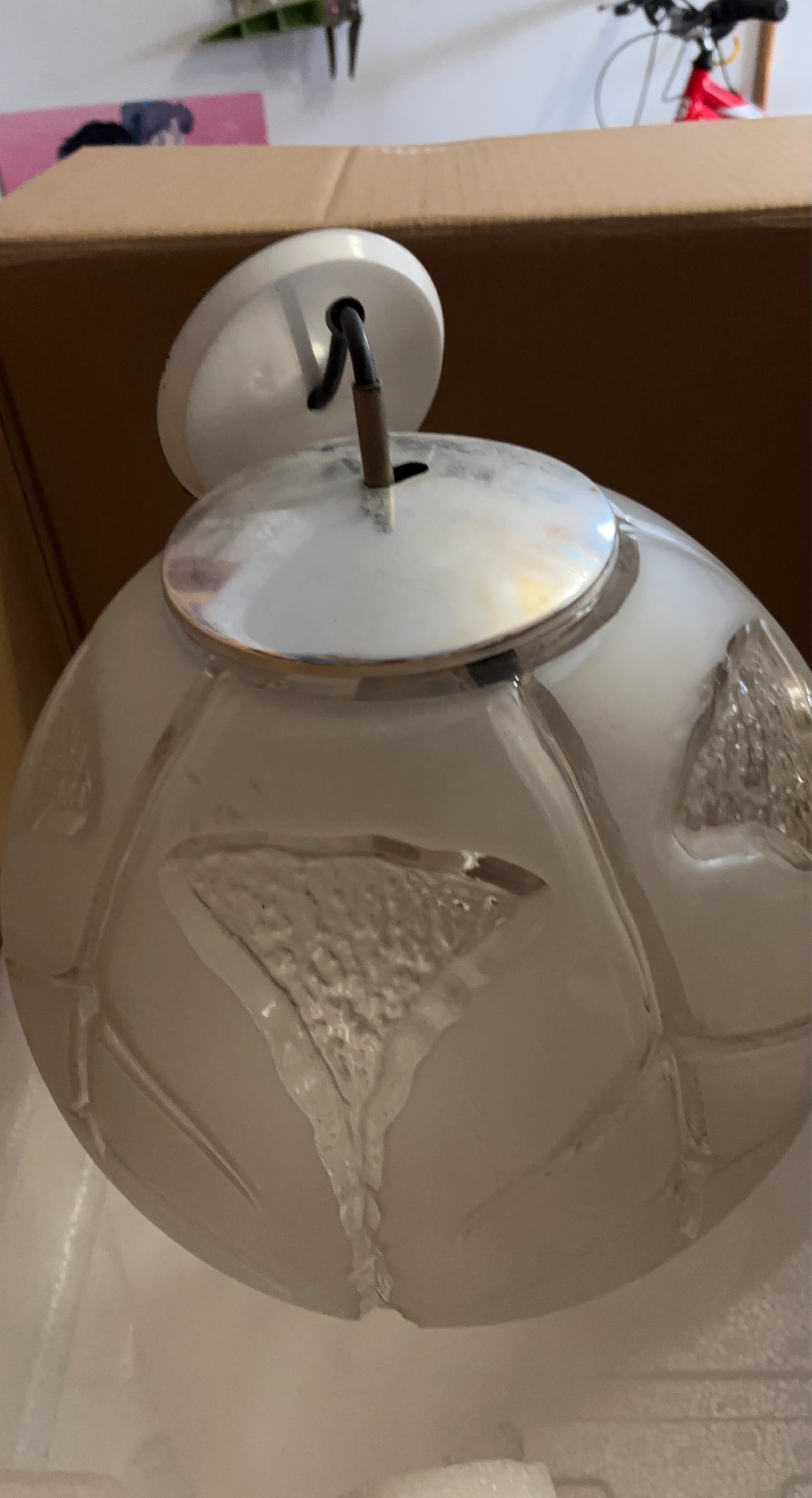 Frosted Glass Pendant Light Fixture