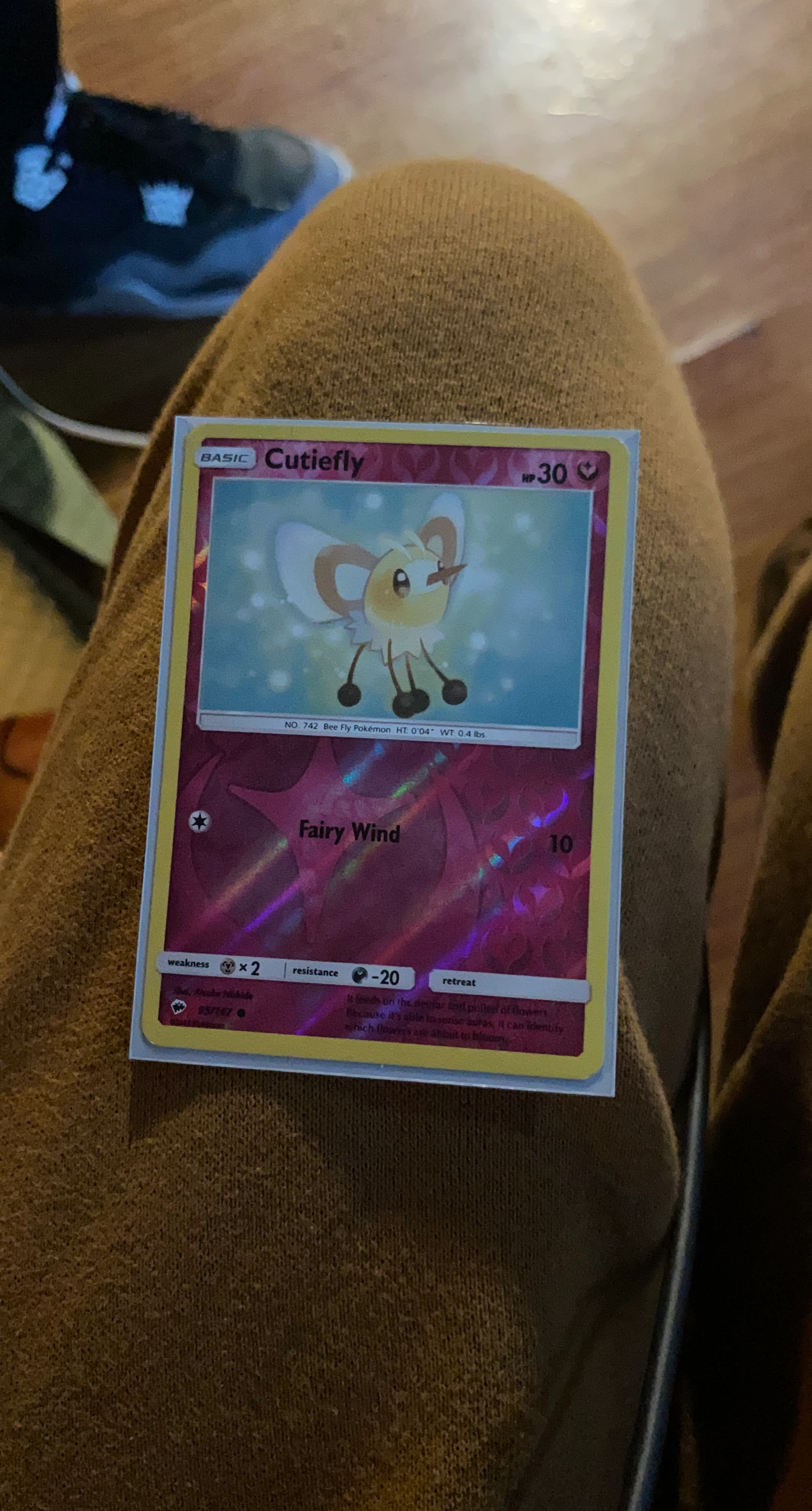 Pokemon Cutiefly Trading Card 95/147 in card protector