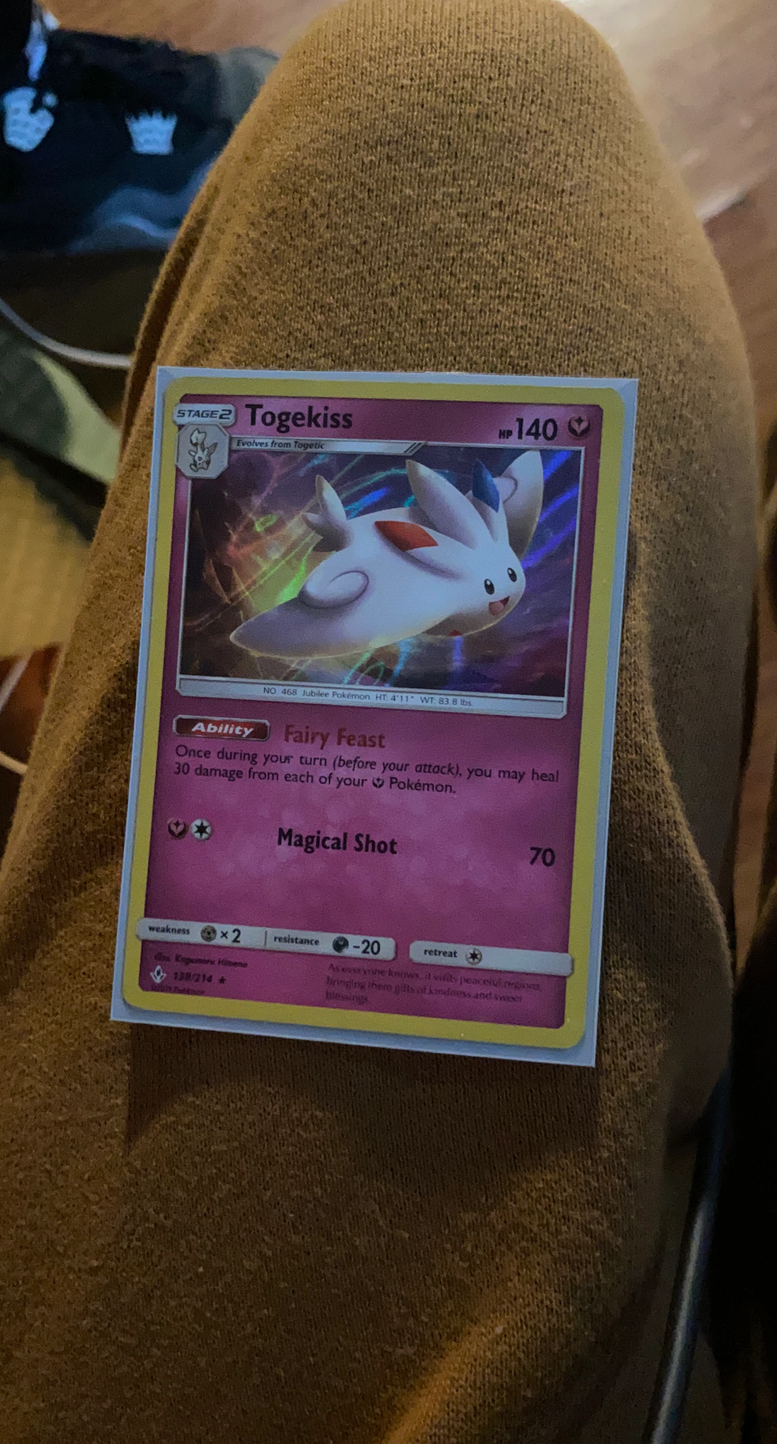Pokemon Togekiss Card in card protector