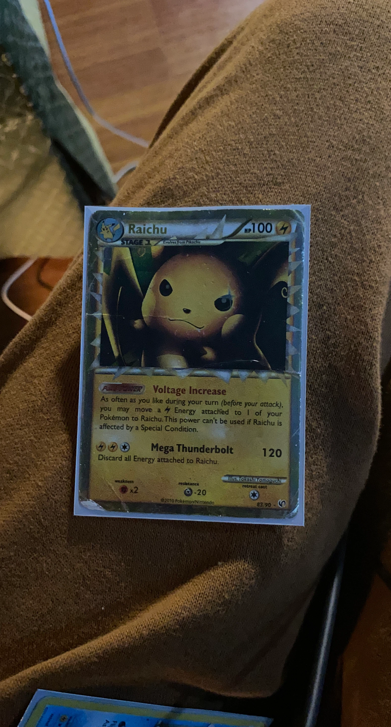 Pokemon Raichu Mega Thunderbolt Trading Card 83/90