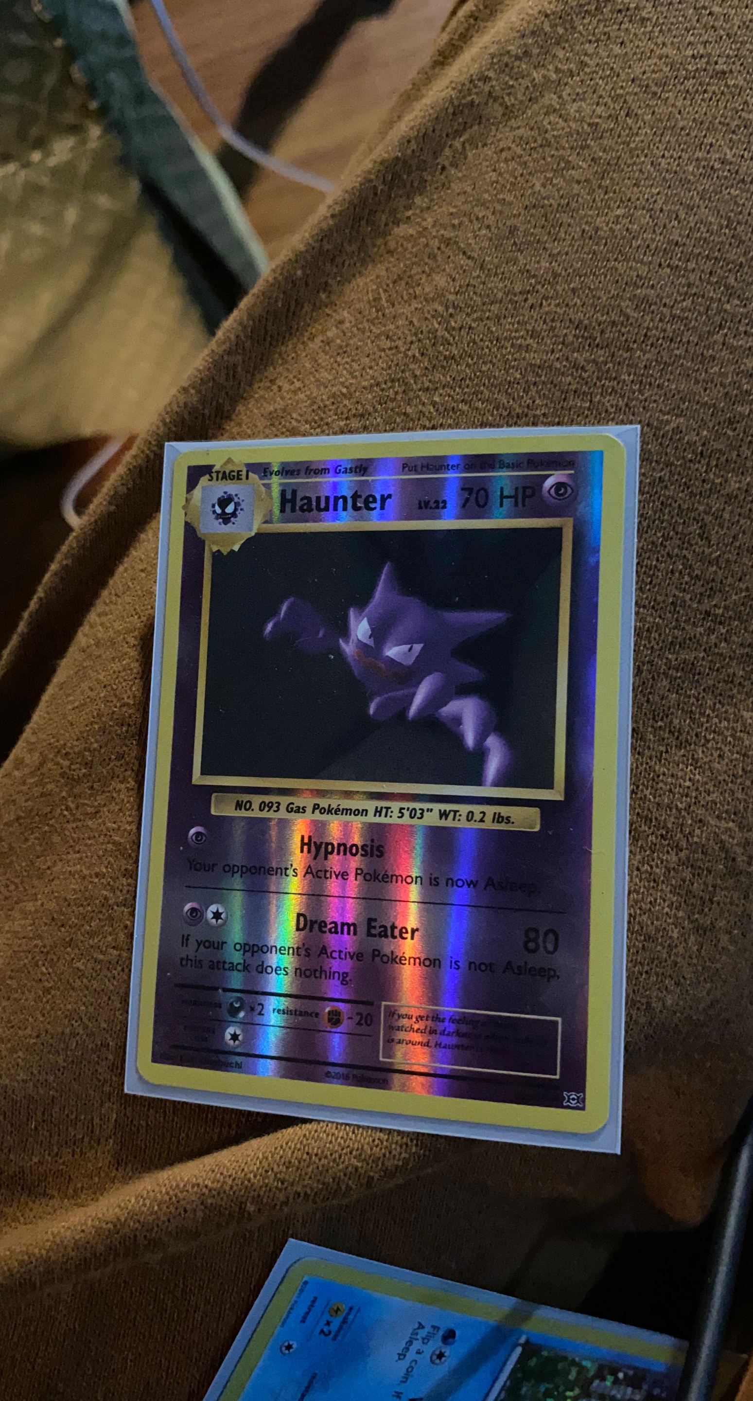 Pokemon Haunter Card LV.32 70 HP in card protector