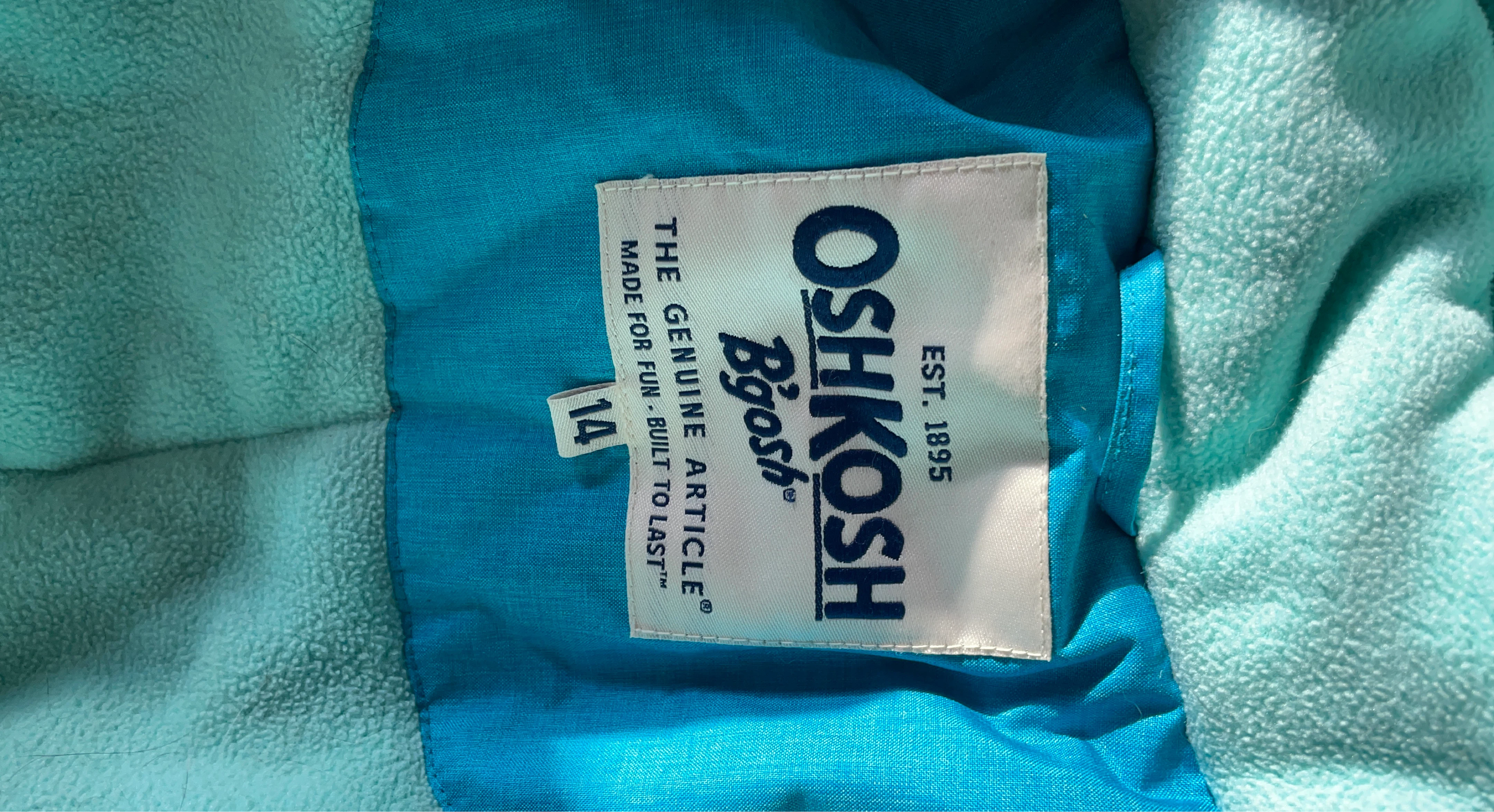 OshKosh B'gosh Girls' Blue Winter Jacket Size 14