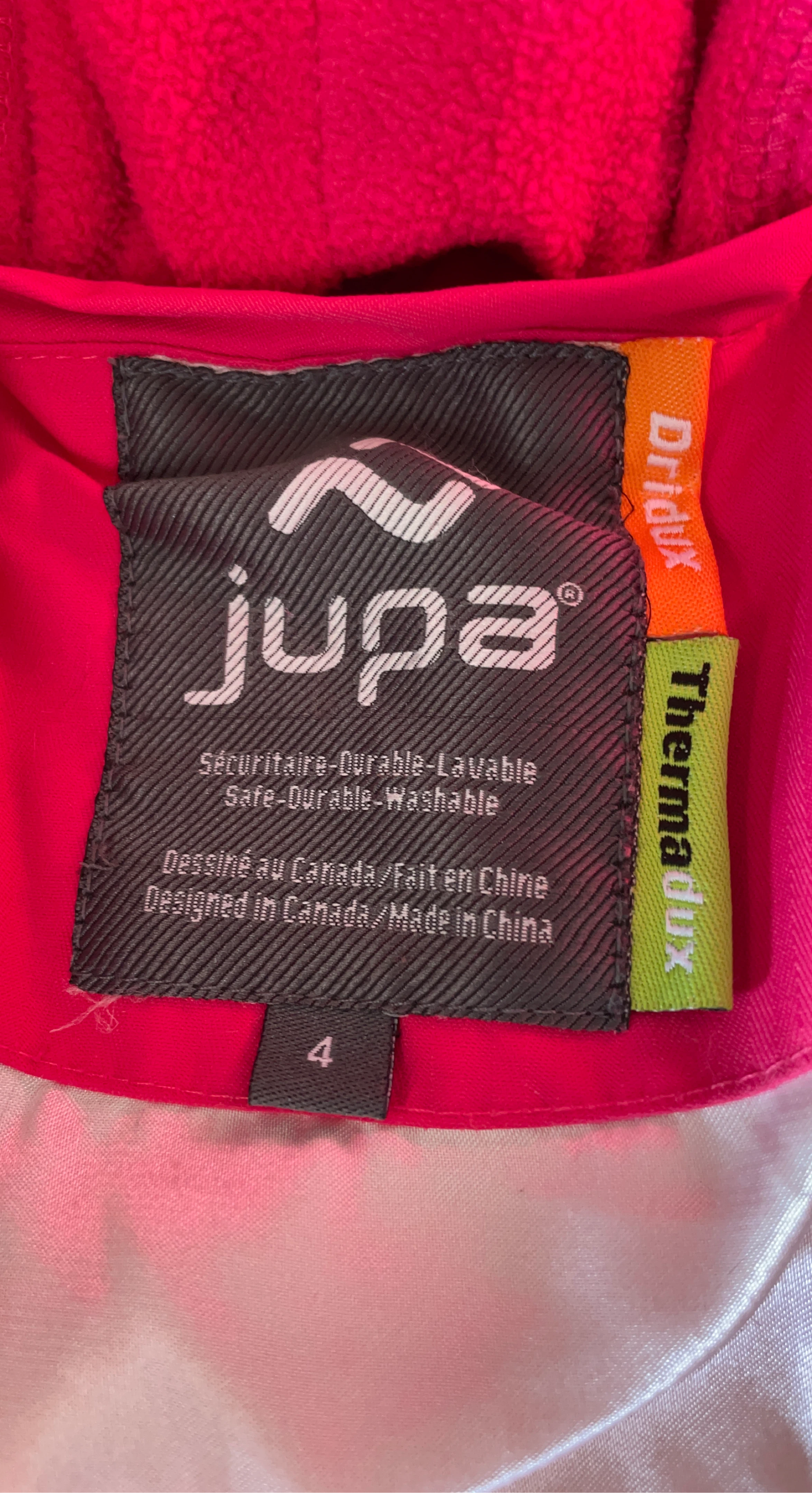 Jupa Girls Winter Jacket Size 4