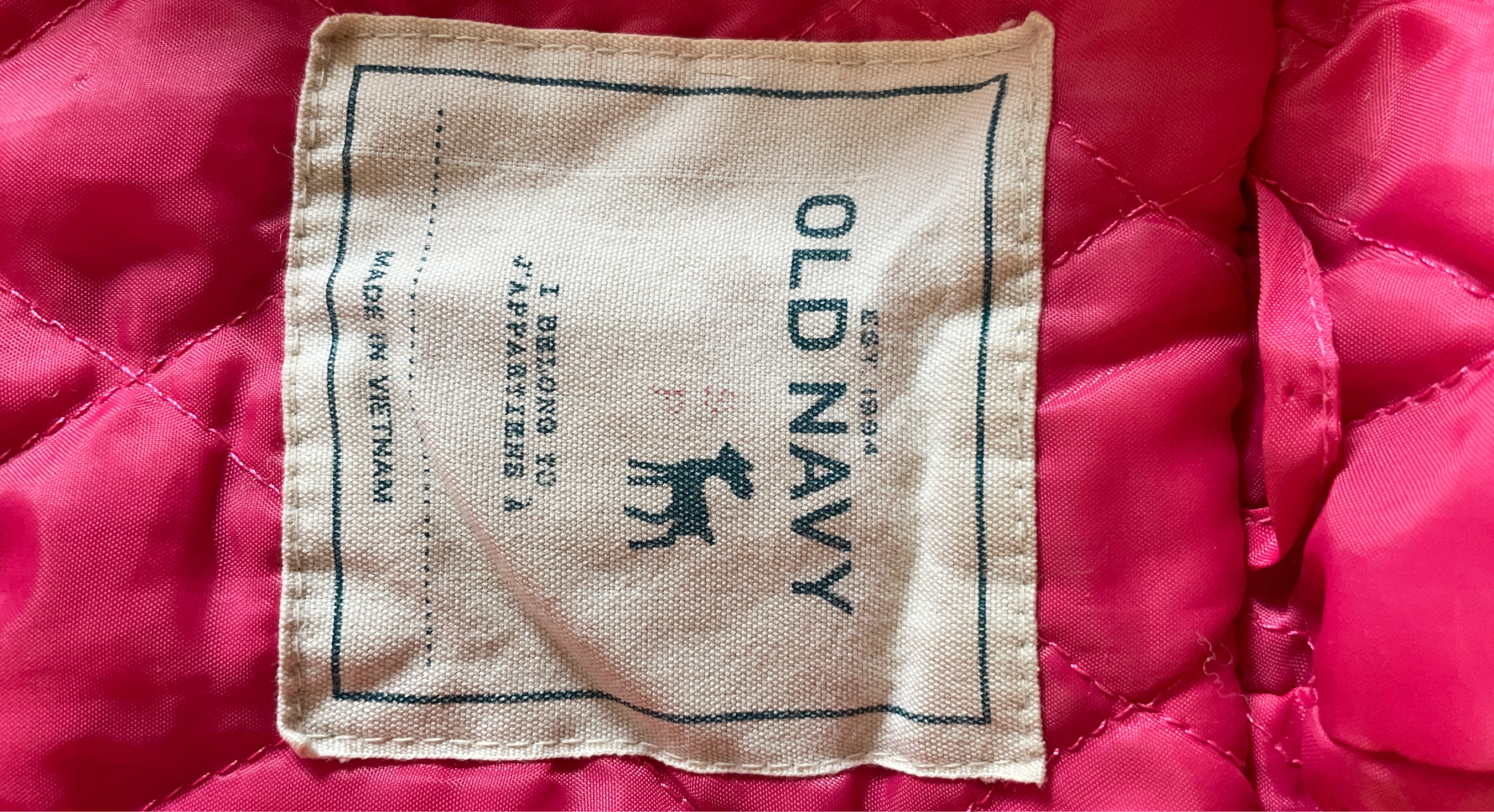 Old Navy Red Fleece Duffle Coat