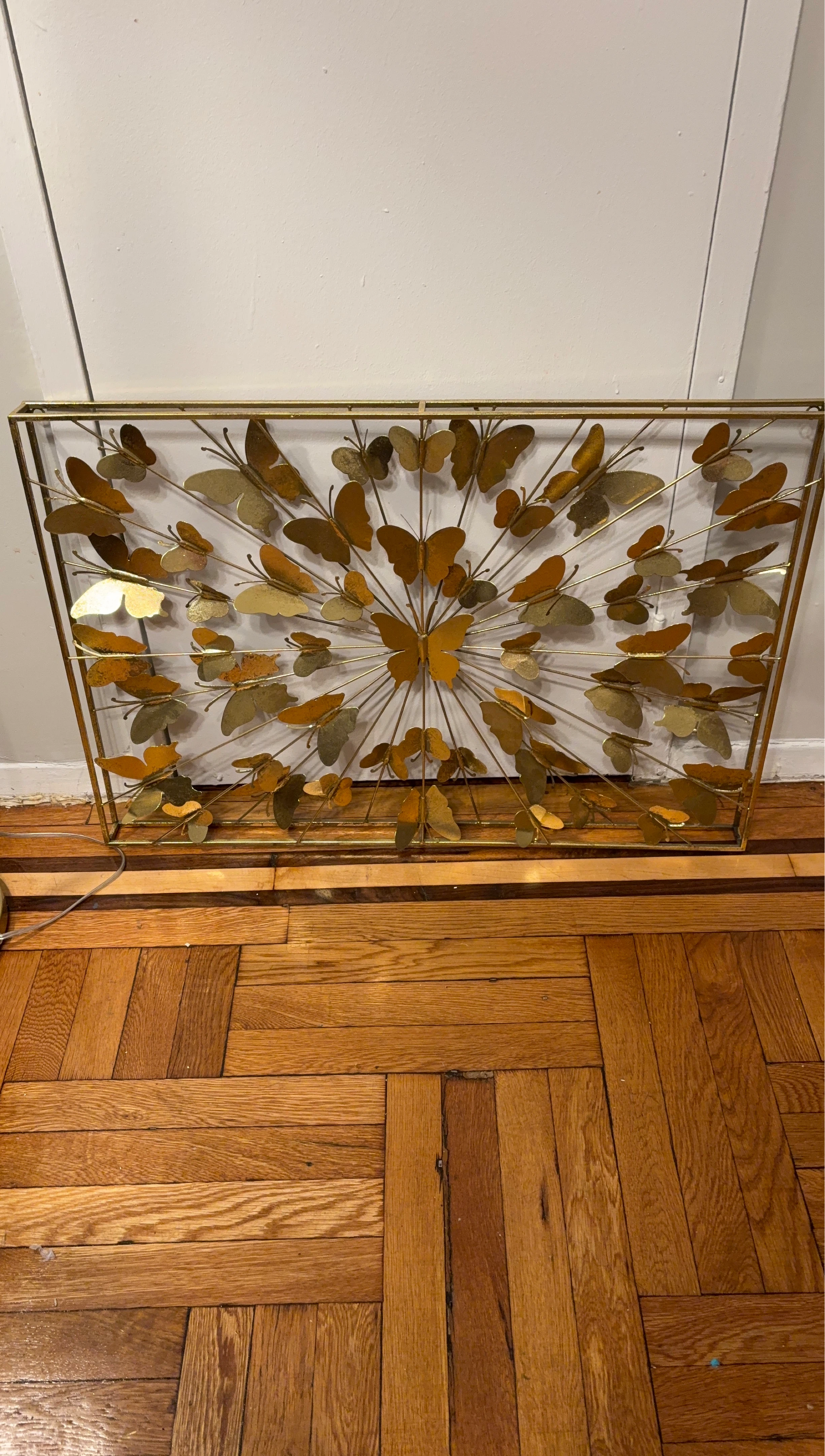 Gold Metal Butterfly Wall Art Decor