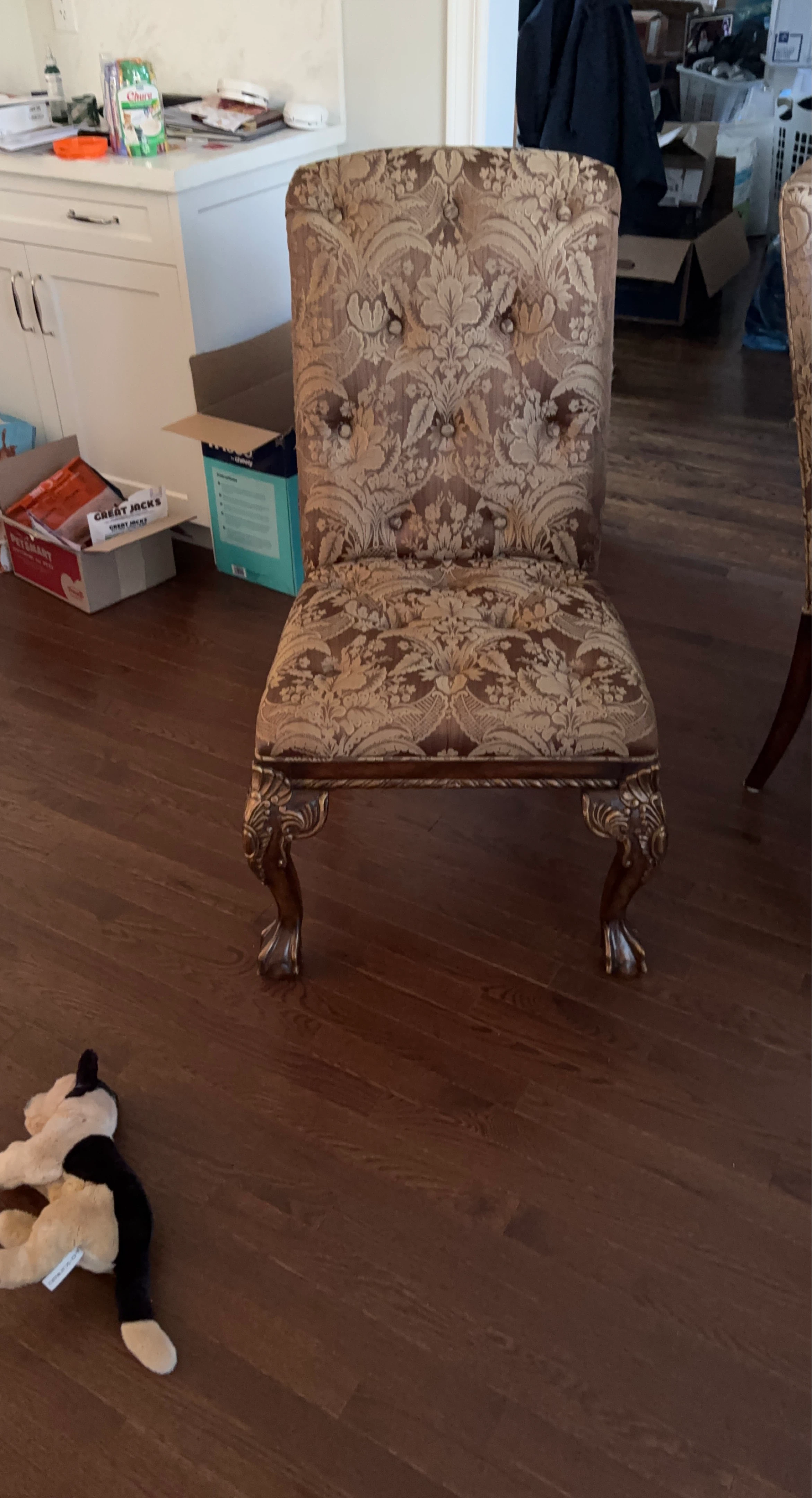 Ornate Upholstered Accent Chair