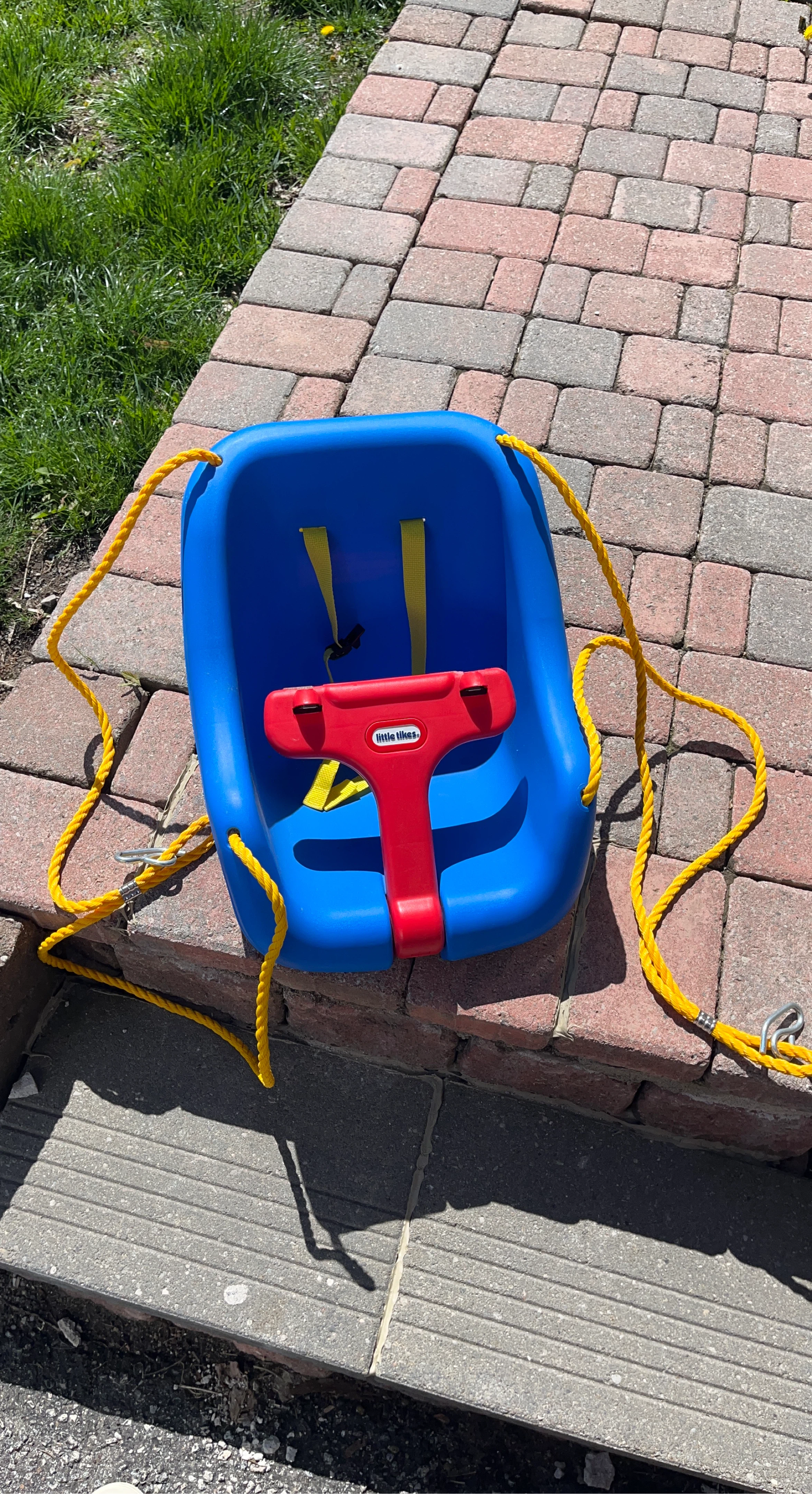 Little Tikes Blue Toddler Swing Seat with Red T-Bar