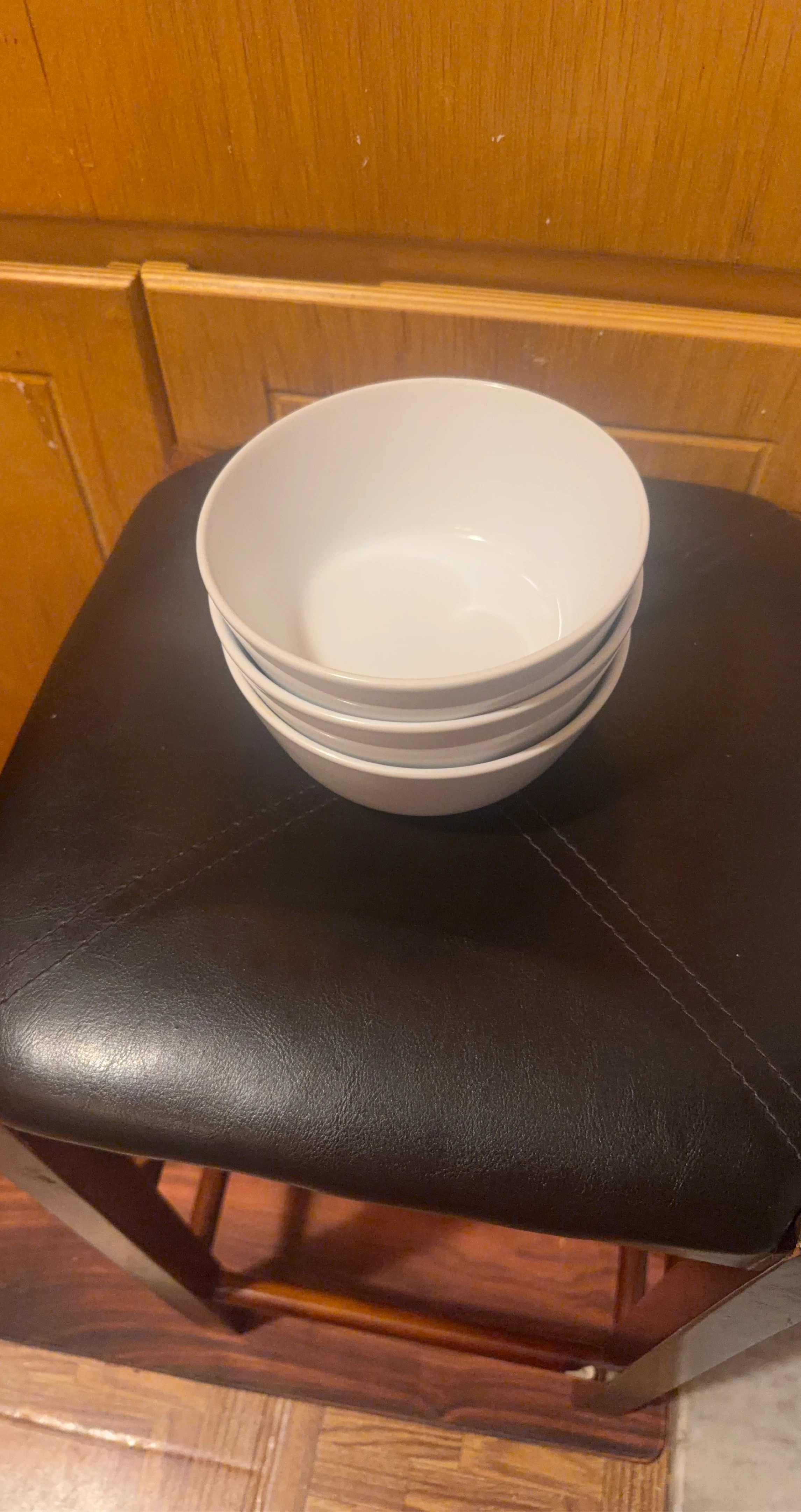 Set of 3 White Ceramic Bowls IKEA