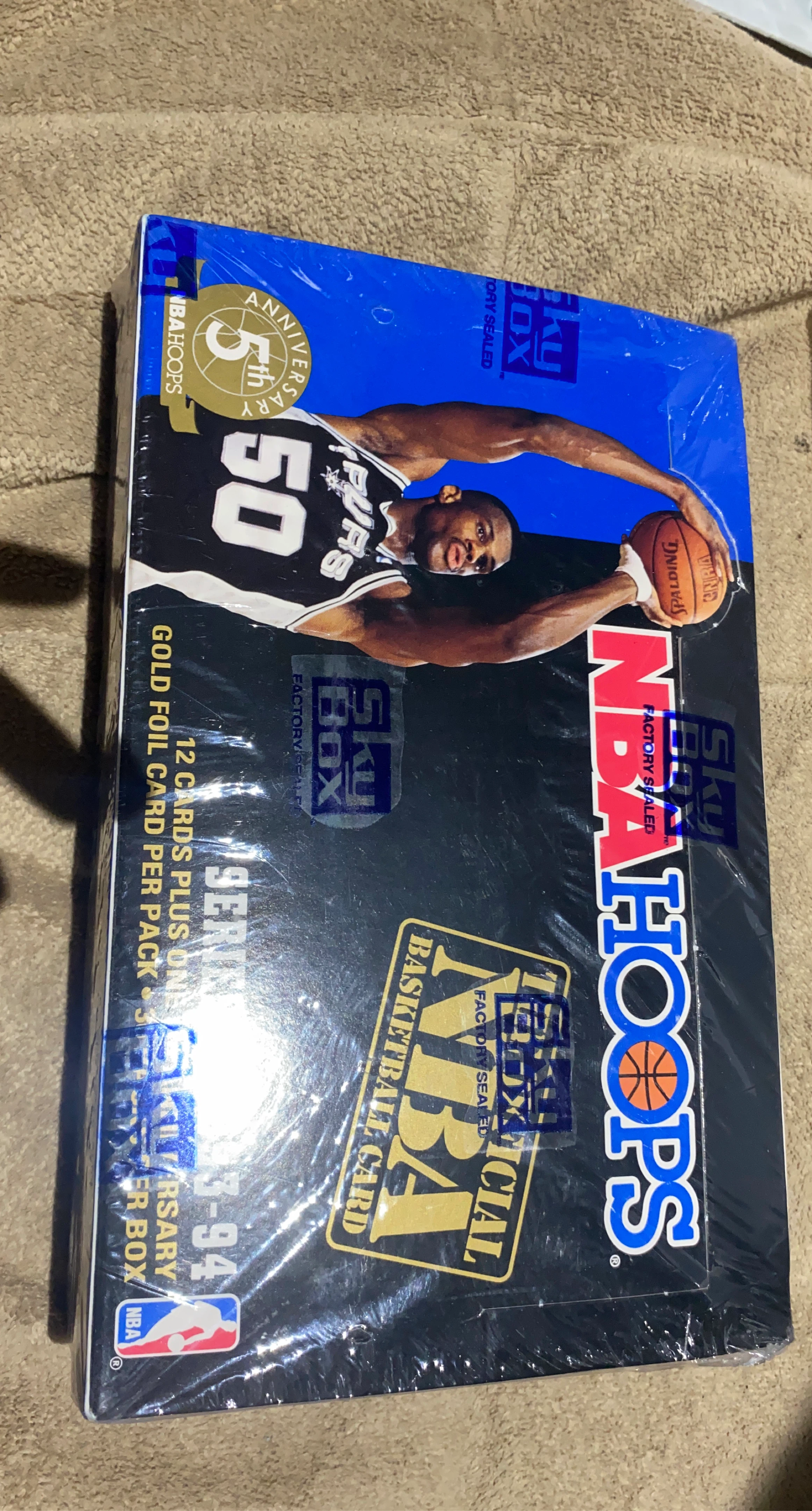 1993-94 NBA Hoops Basketball Card Factory Sealed Anniversary Box