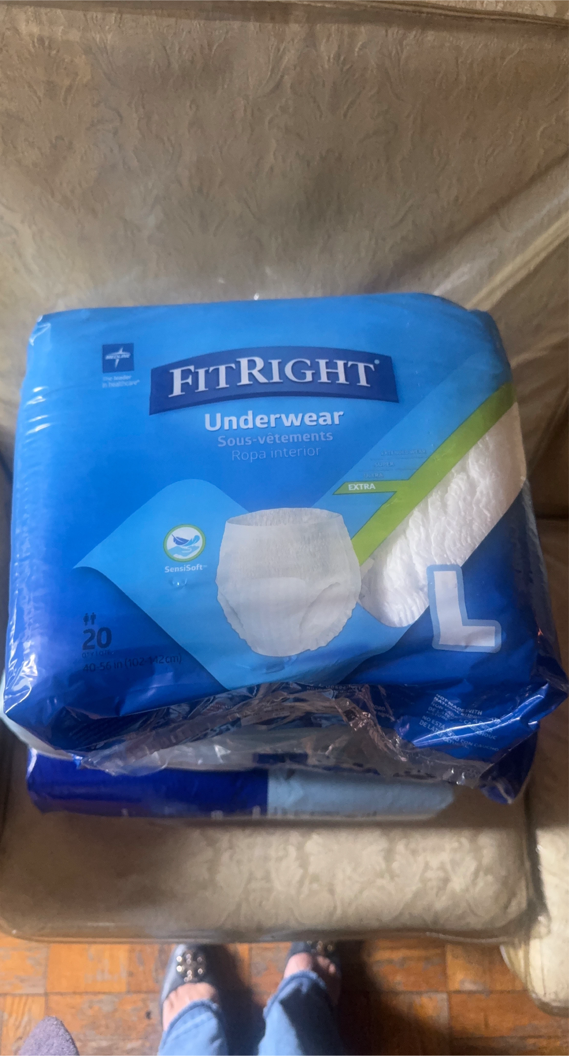 FitRight Underwear, Size L, 20 Count