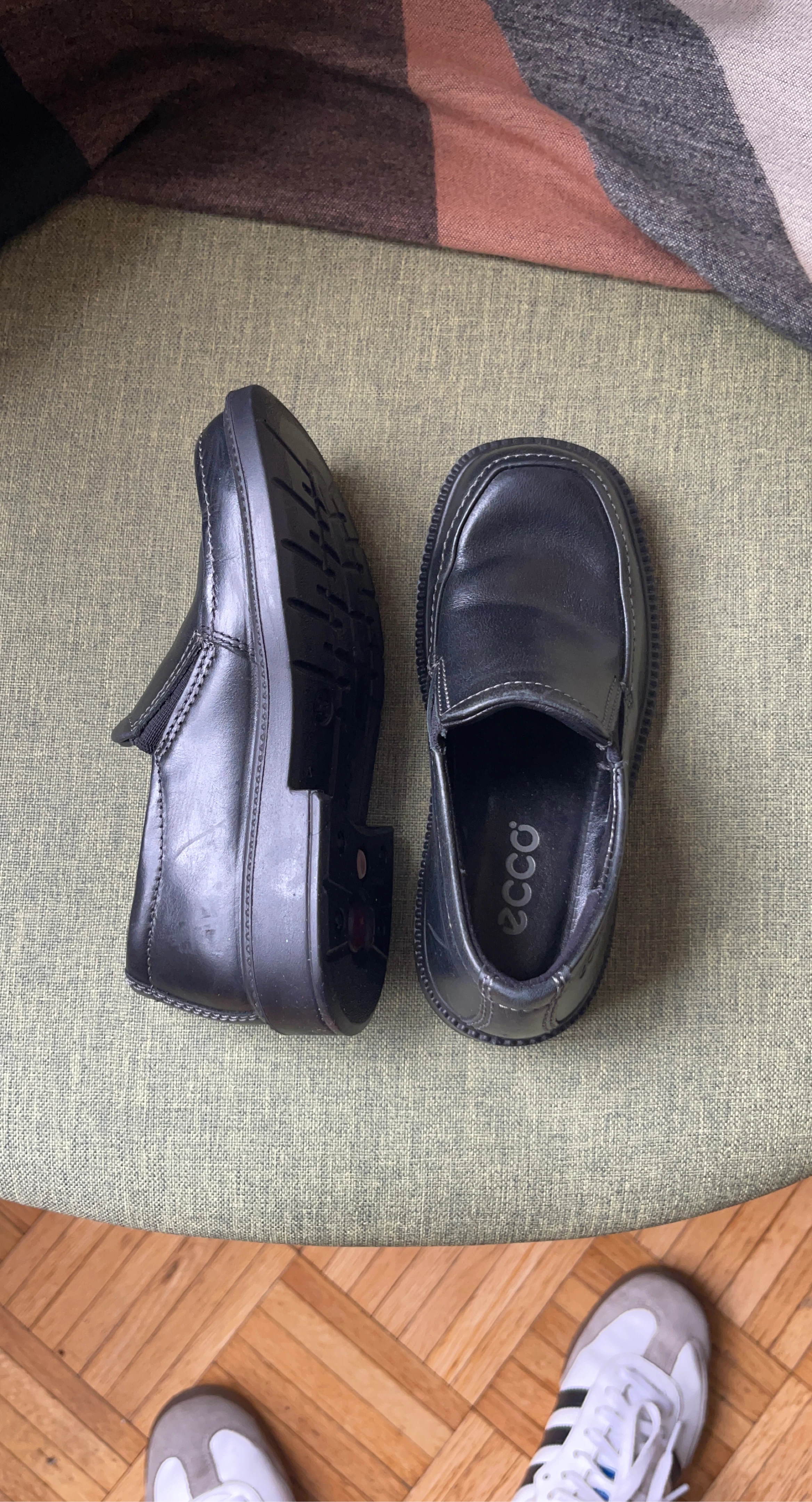 Ecco Black Leather Loafers