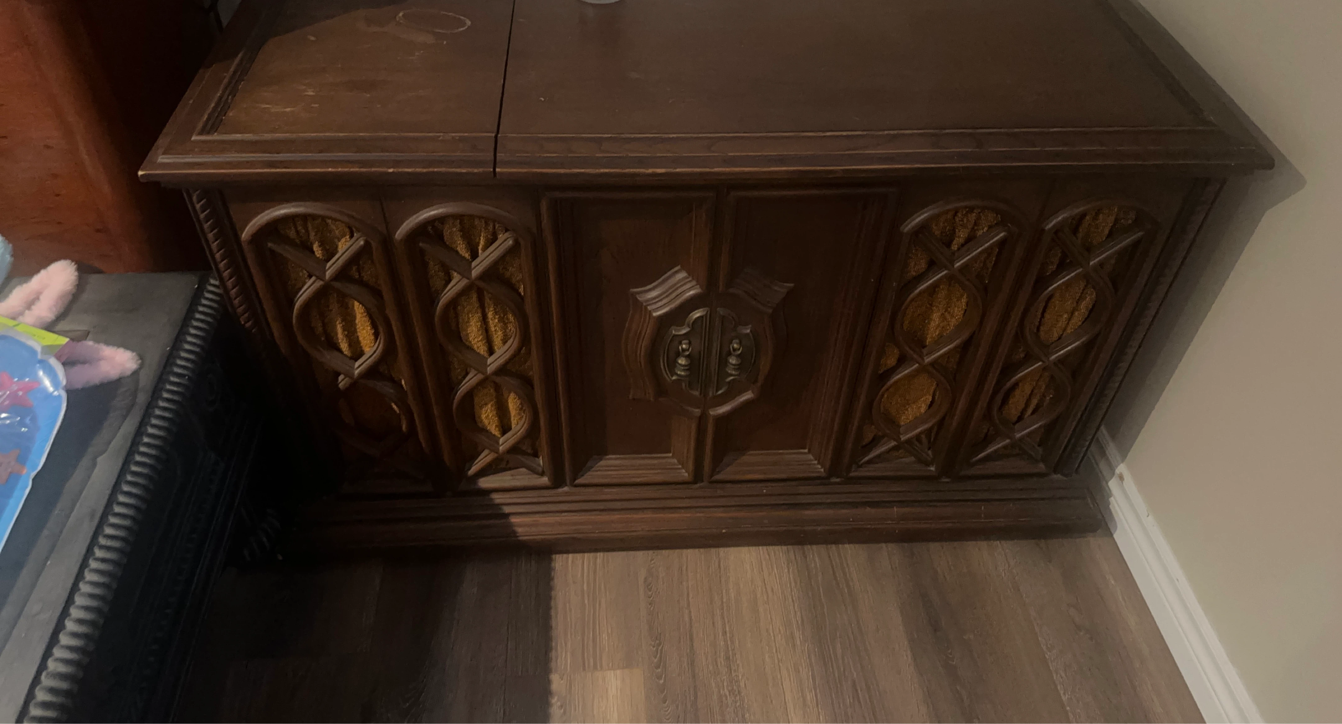 Vintage Record Player Console