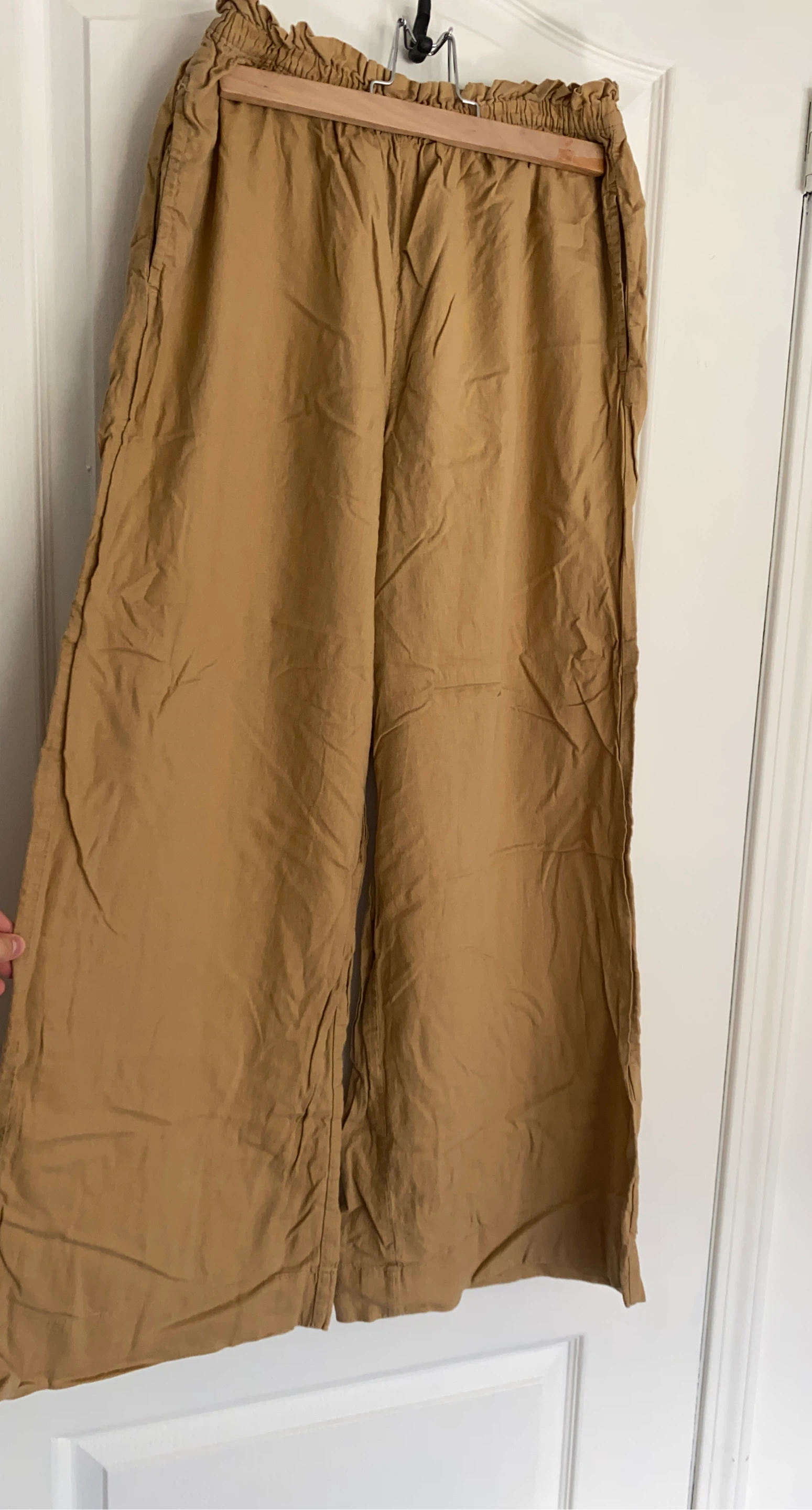 Aerie Wide Leg Pants Medium Tan