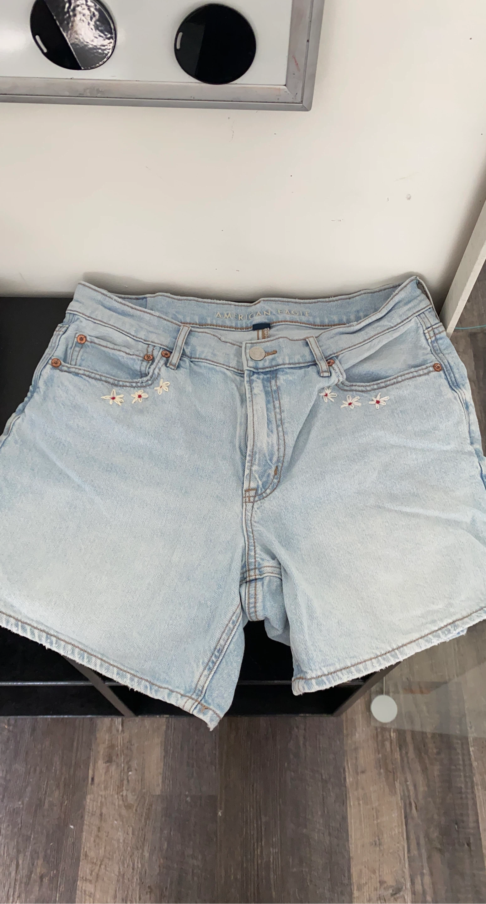 American Eagle Light Wash Denim Shorts