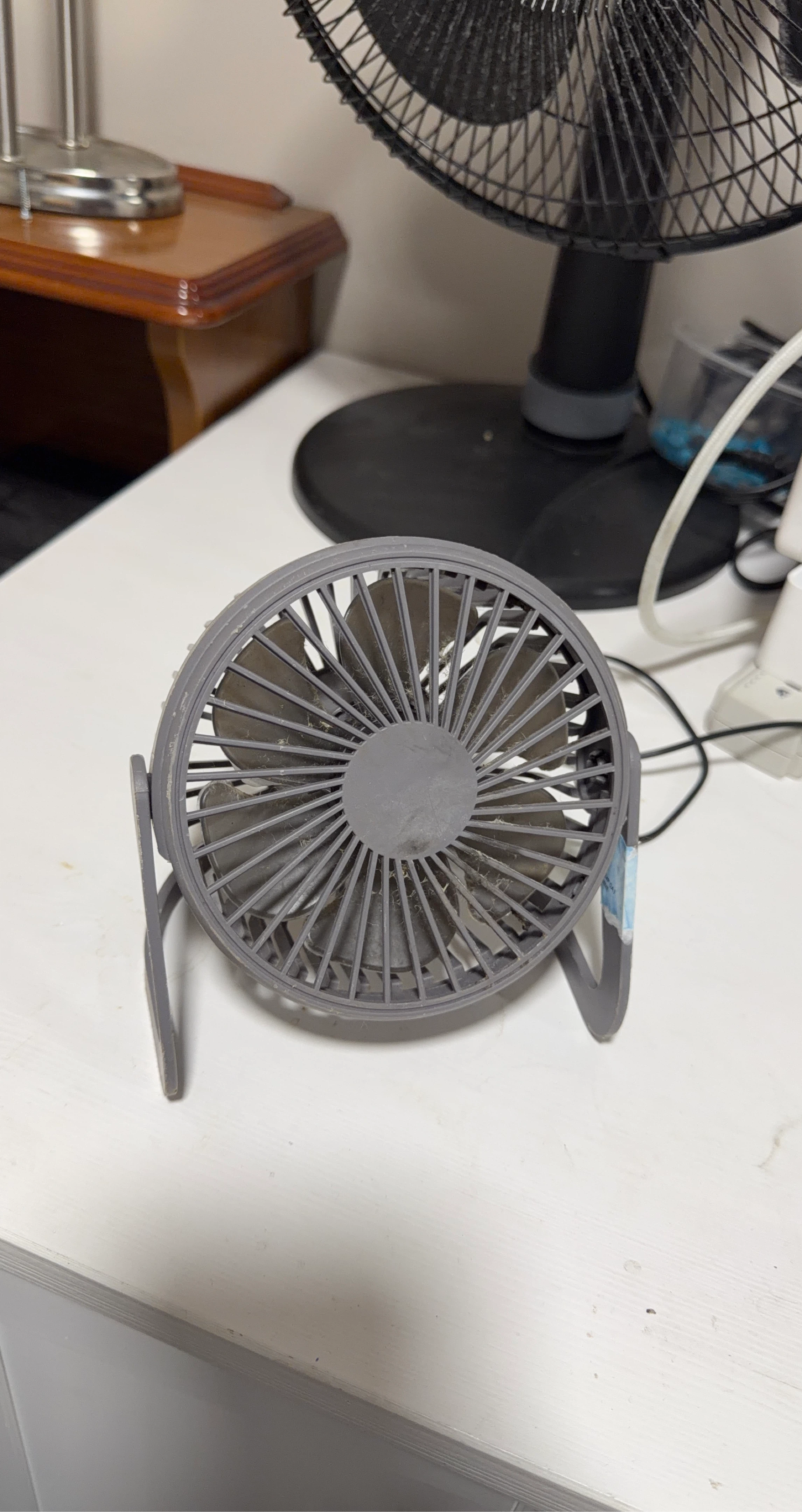 Grey Portable Desk Fan