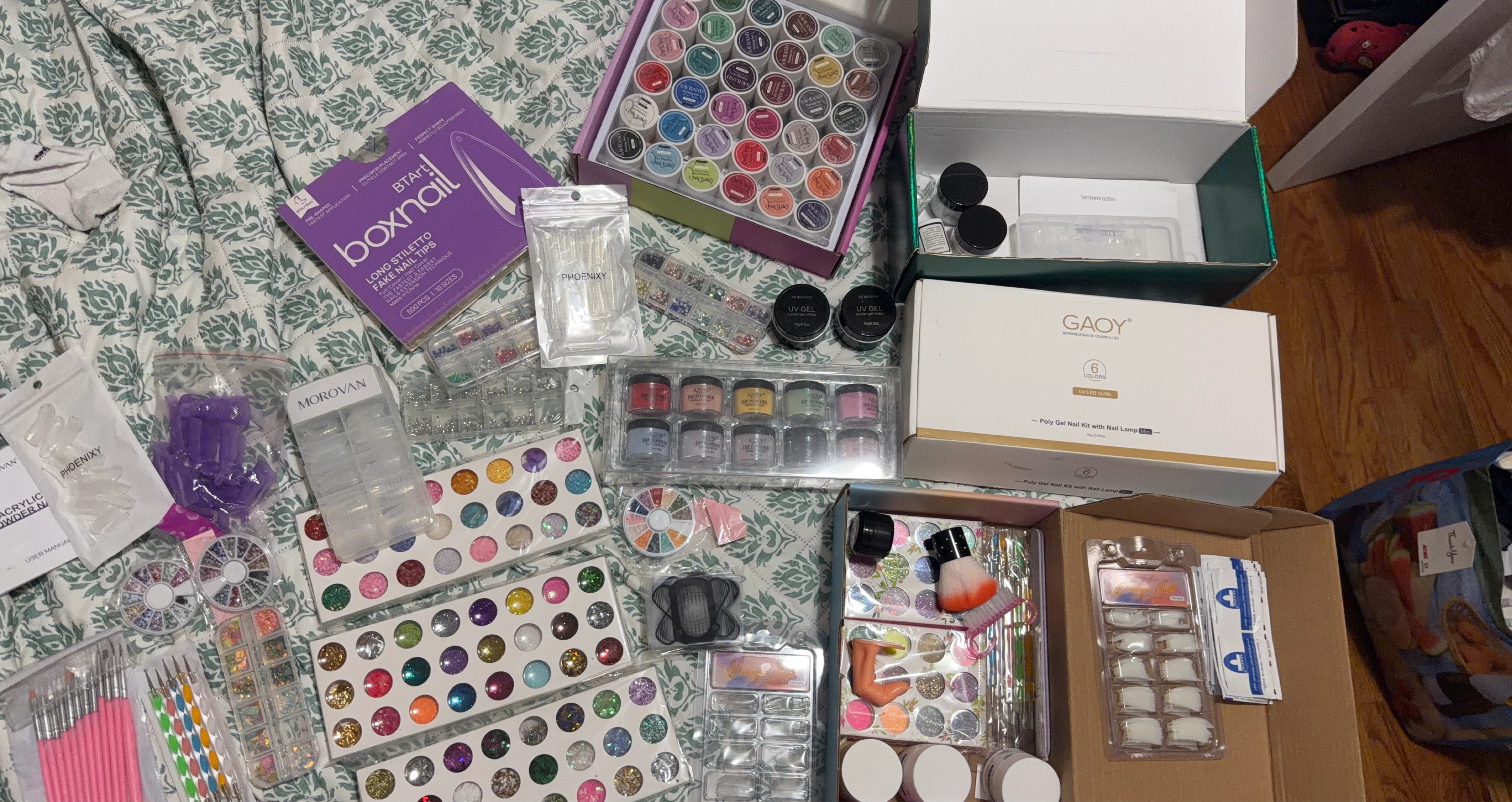 GAOY Poly Gel Nail Kit with Nail Lamp & Accessories