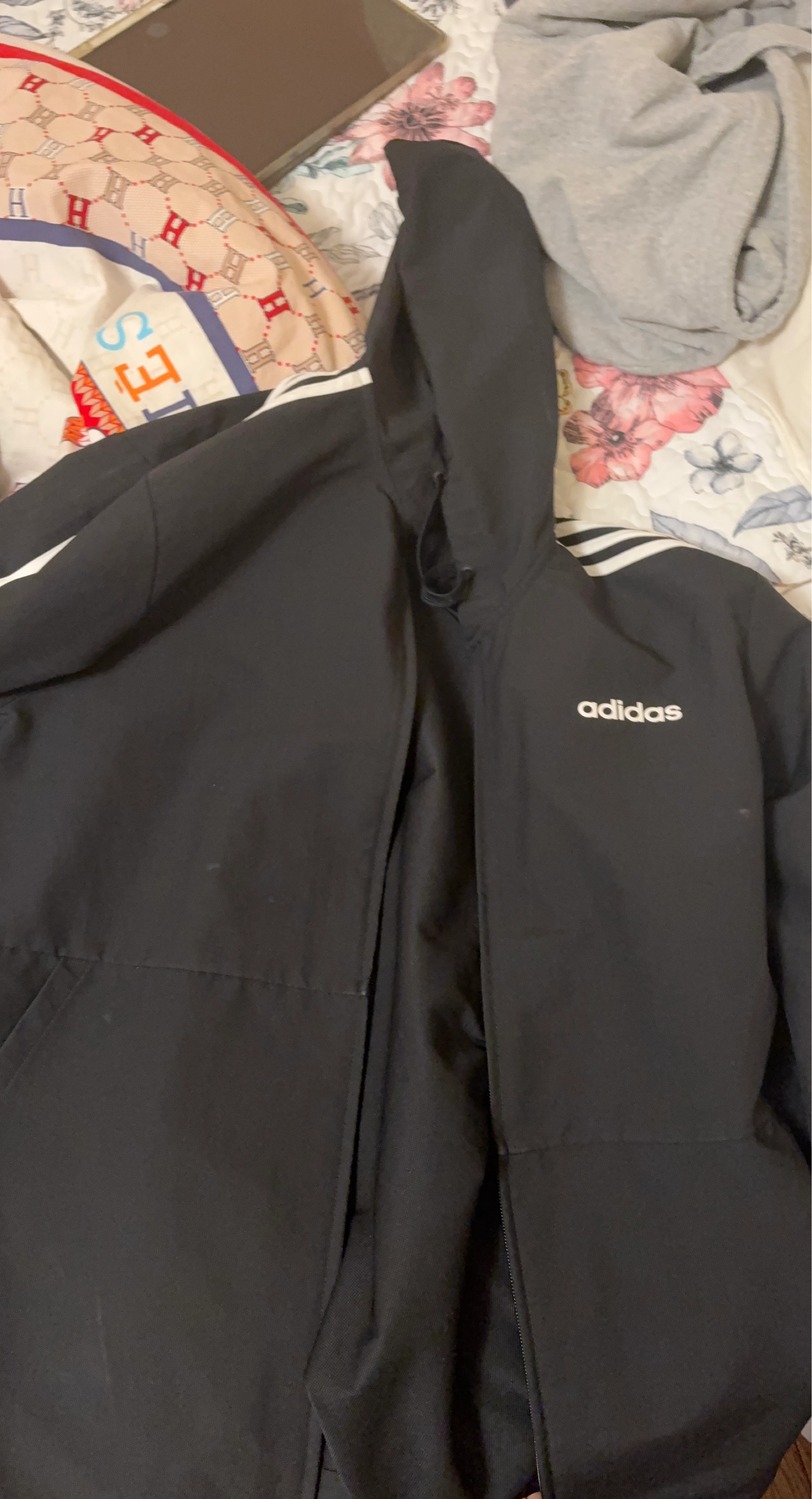 Adidas Black Hooded Jacket