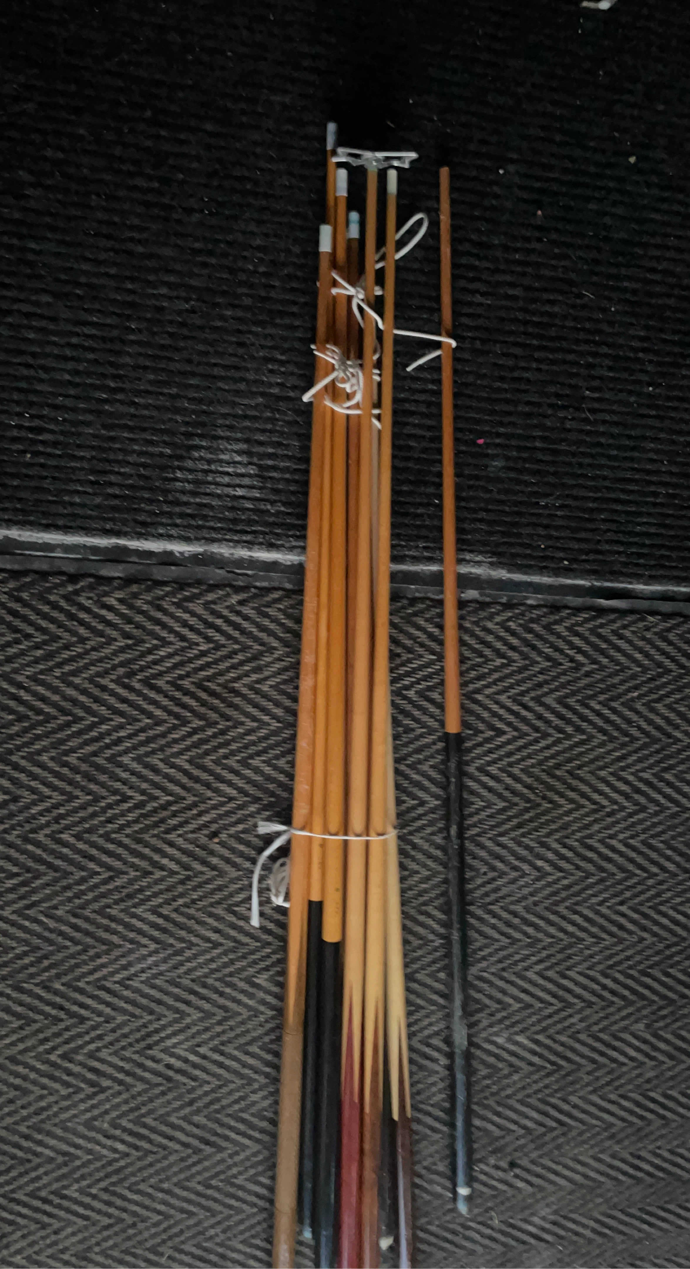Billiard Balls and Pool Cues Set