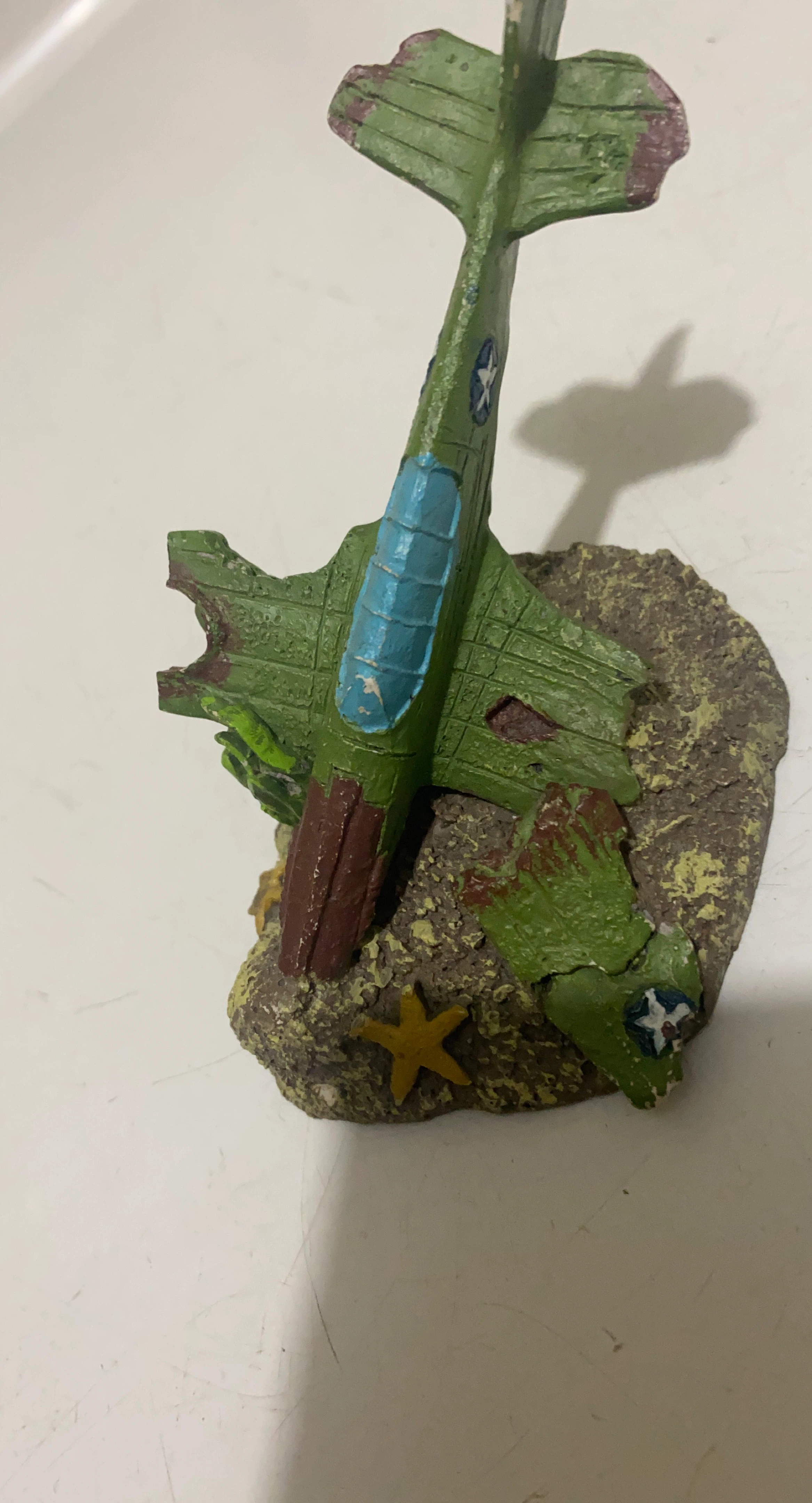 WWII Airplane Crash Site Aquarium Decoration