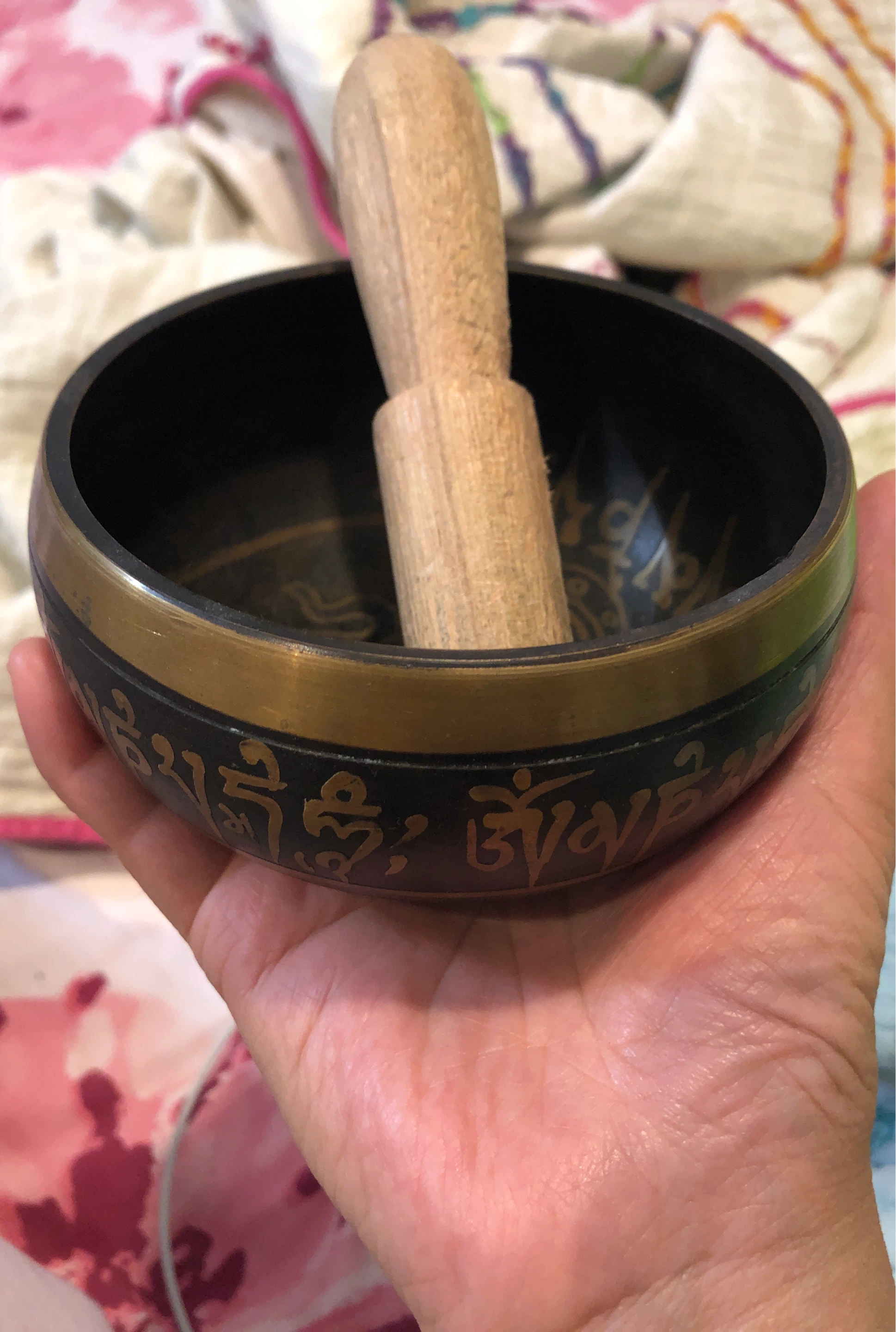 Tibetan Singing Bowl with Wooden Striker