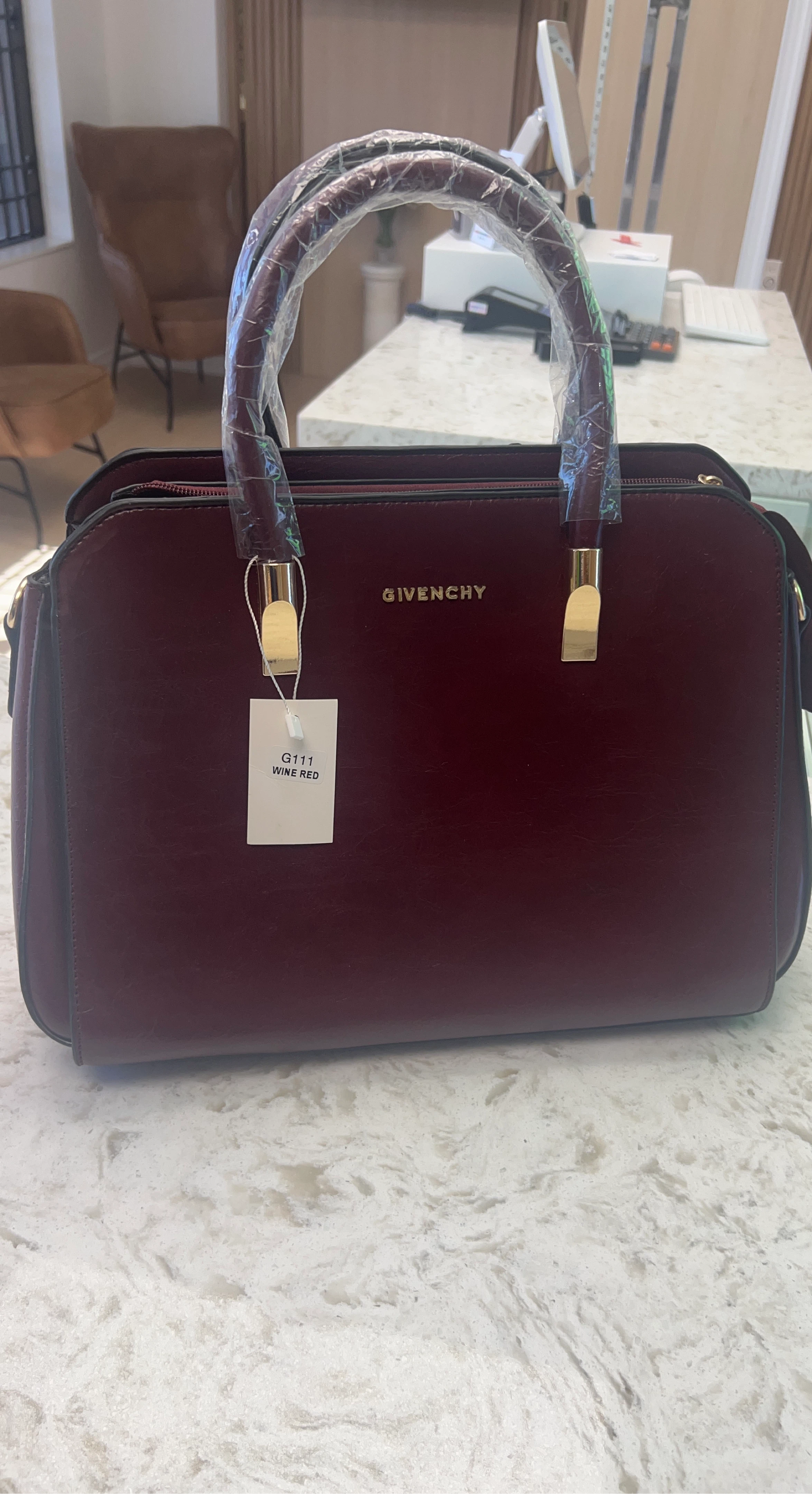 GIVENCHY Wine Red Handbag