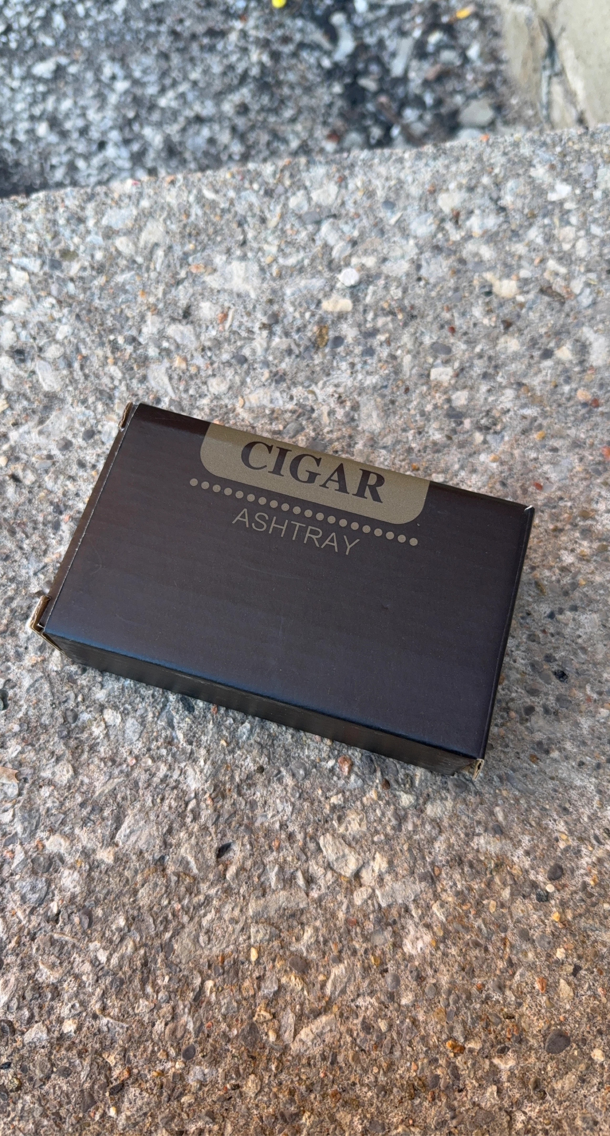 WINK Black and Gold Ceramic Cigar Ashtray