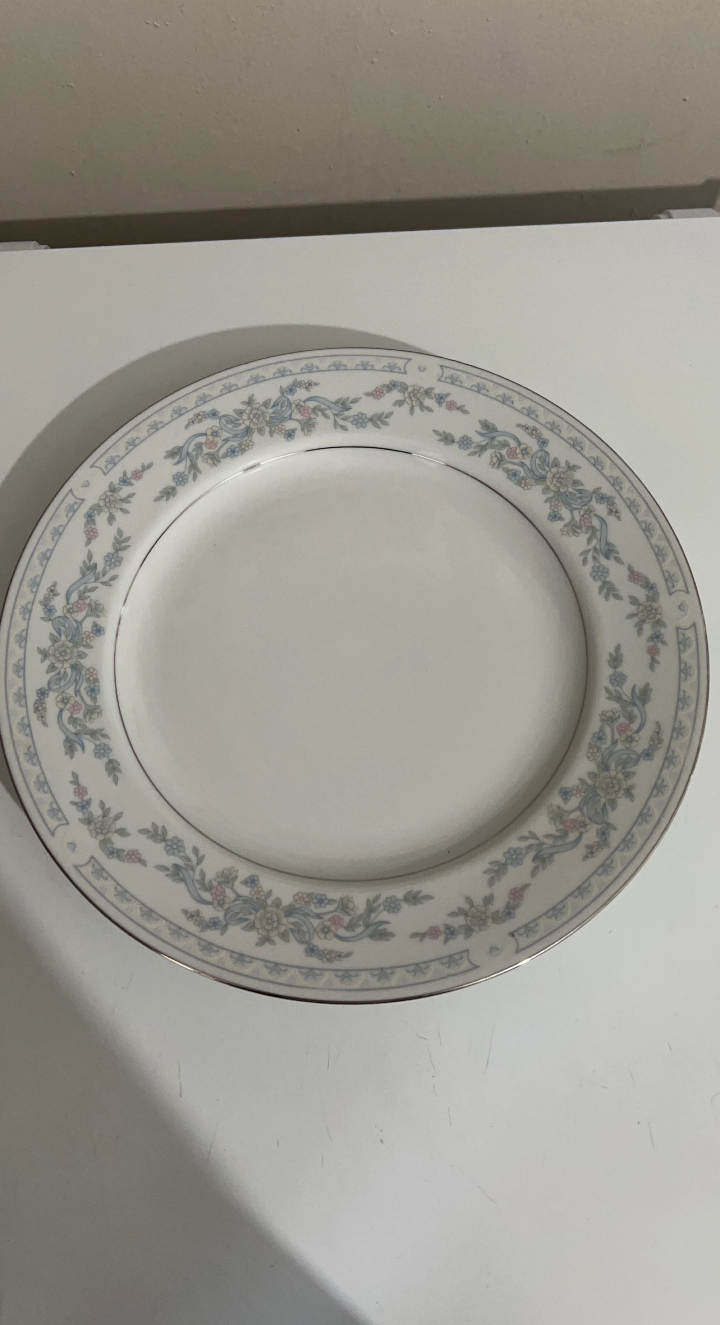 Oval Serving Plate with Floral Design