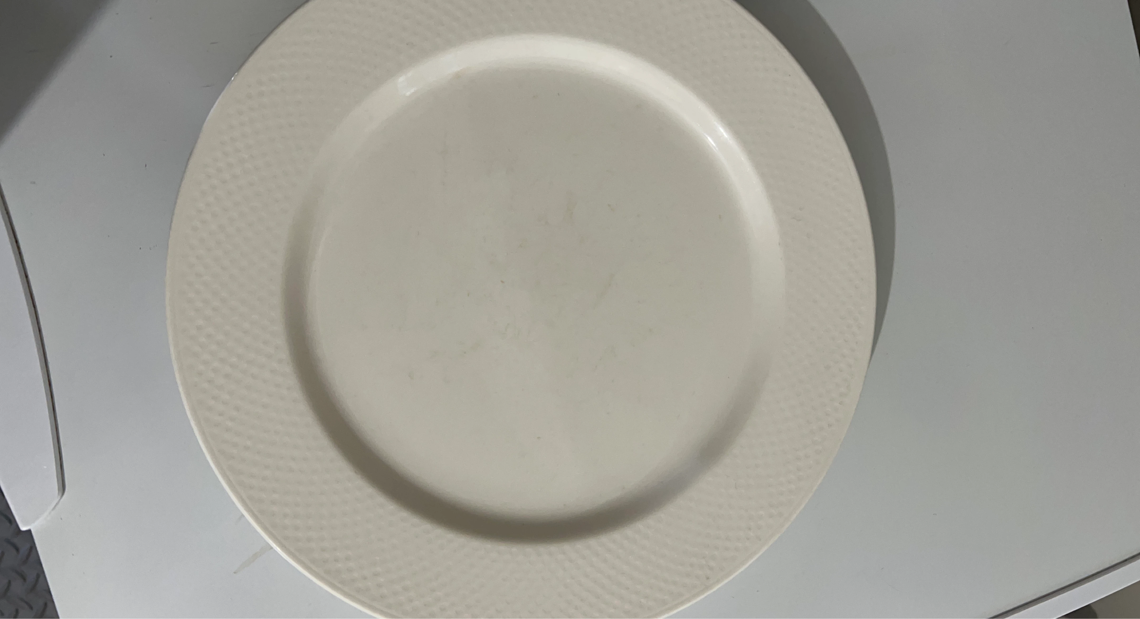 White Textured Charger Plate