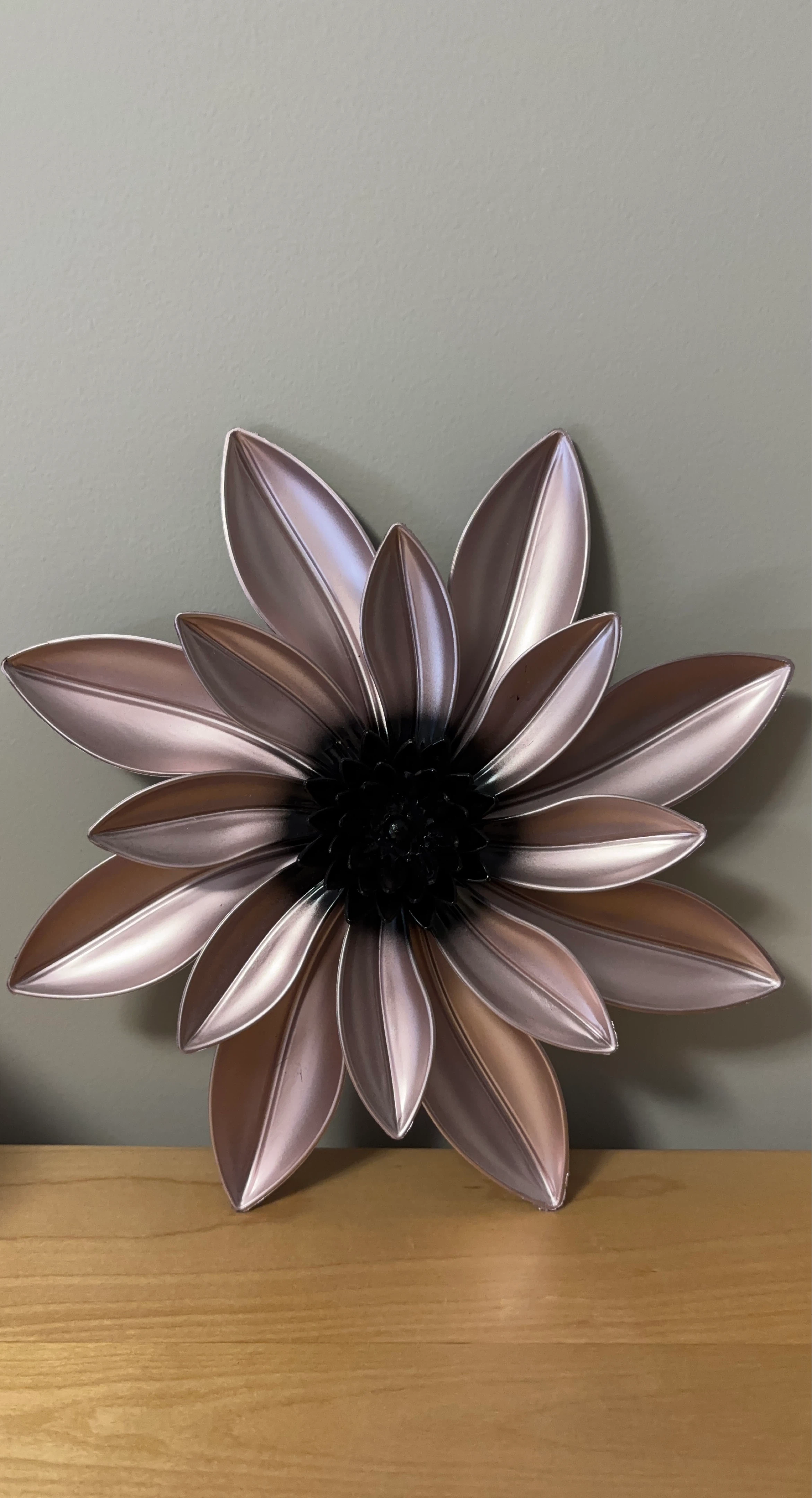Metallic Rose Gold Flower Wall Decor