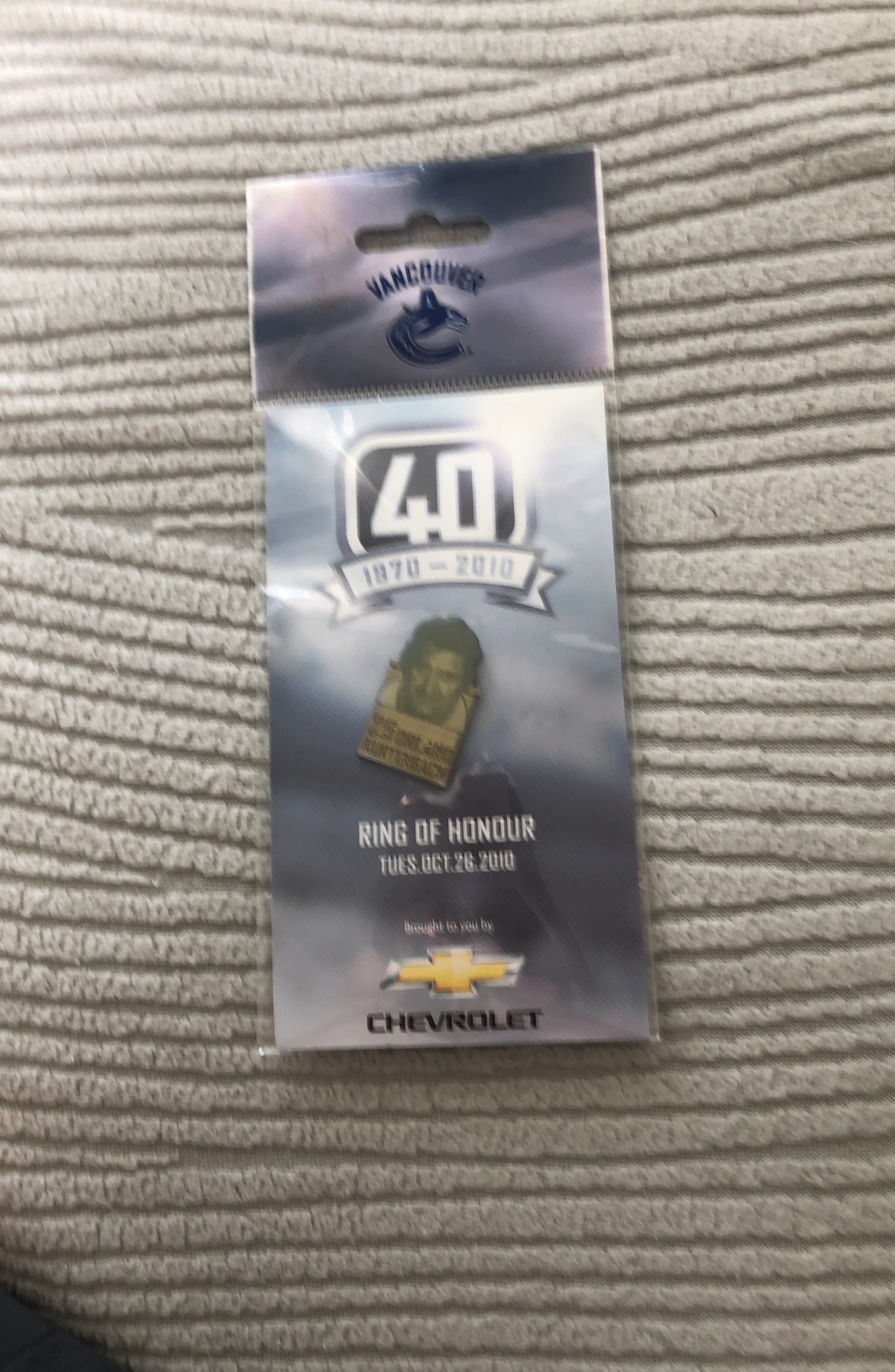 Vancouver Canucks 40th Anniversary Ring of Honour Pin