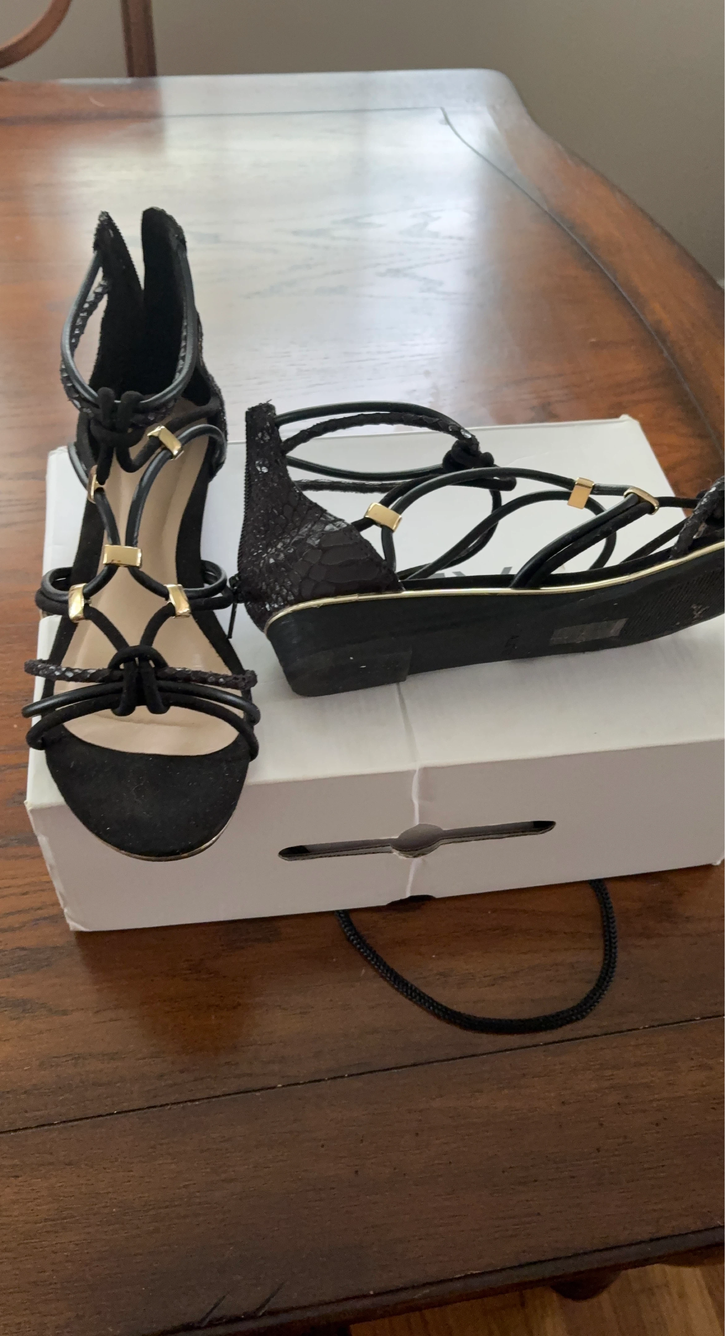 ALDO Black Gladiator Sandals