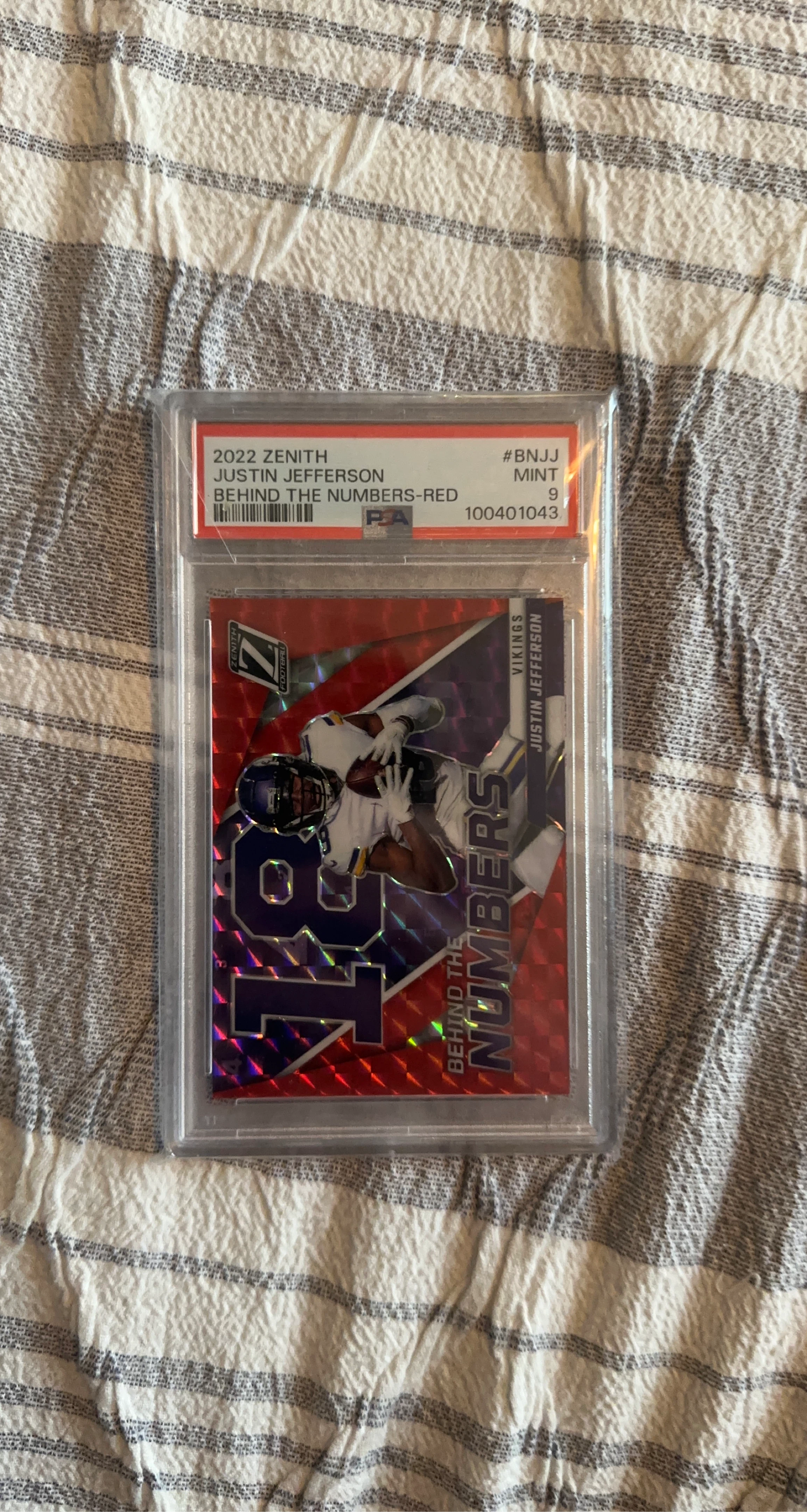 Justin Jefferson "Behind The Numbers” PSA 9 Graded