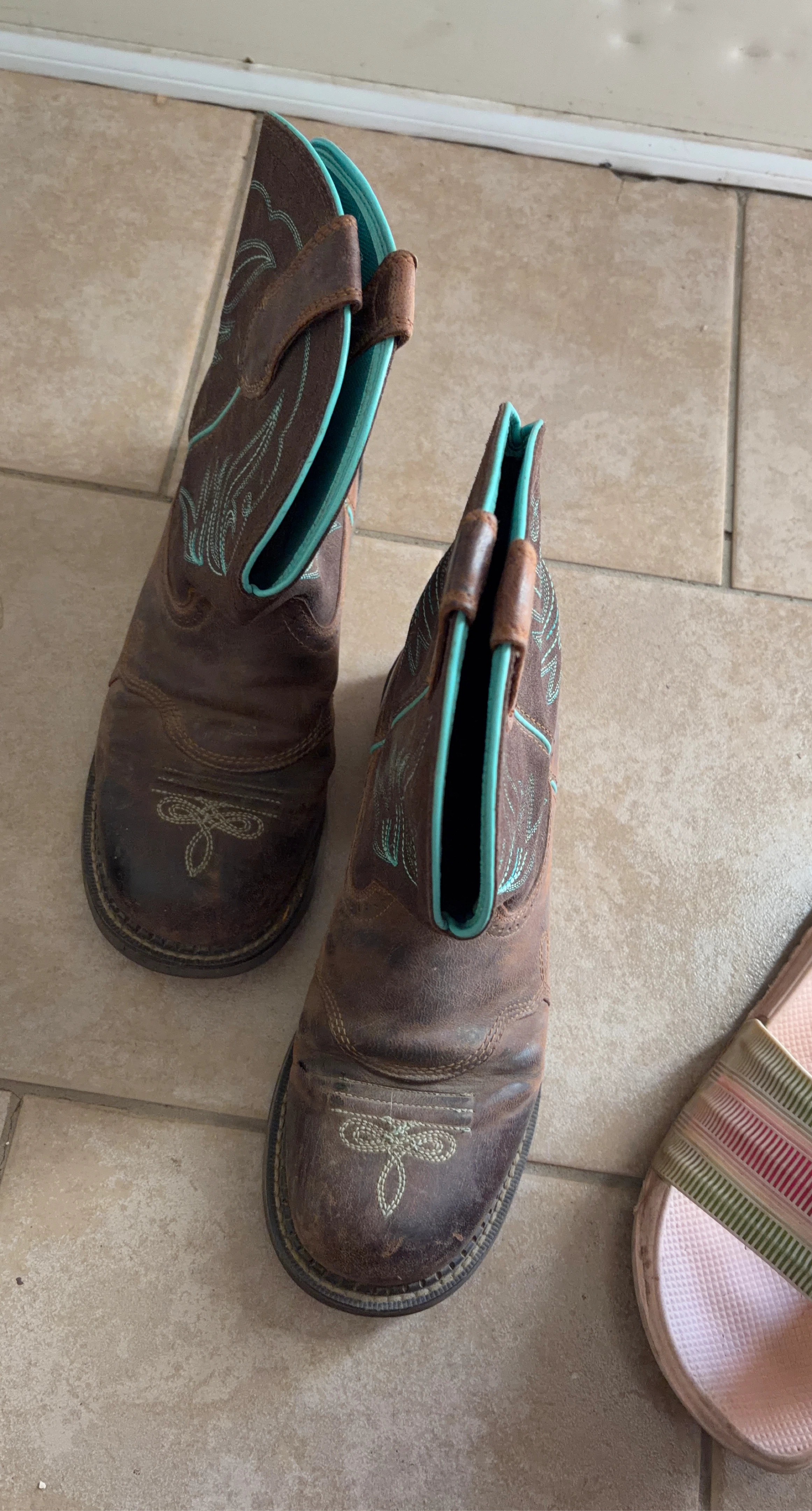 Ariat Brown Leather Western Boots