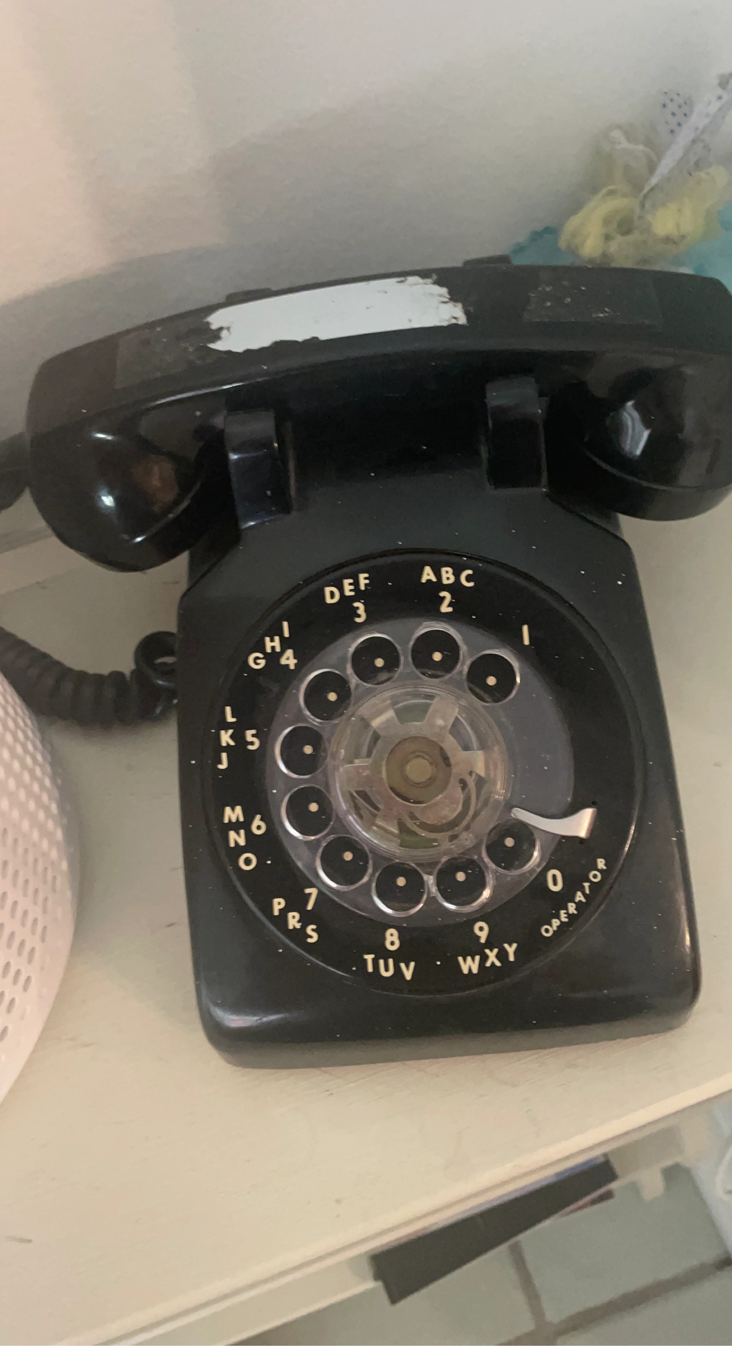 Black Rotary Dial Telephone
