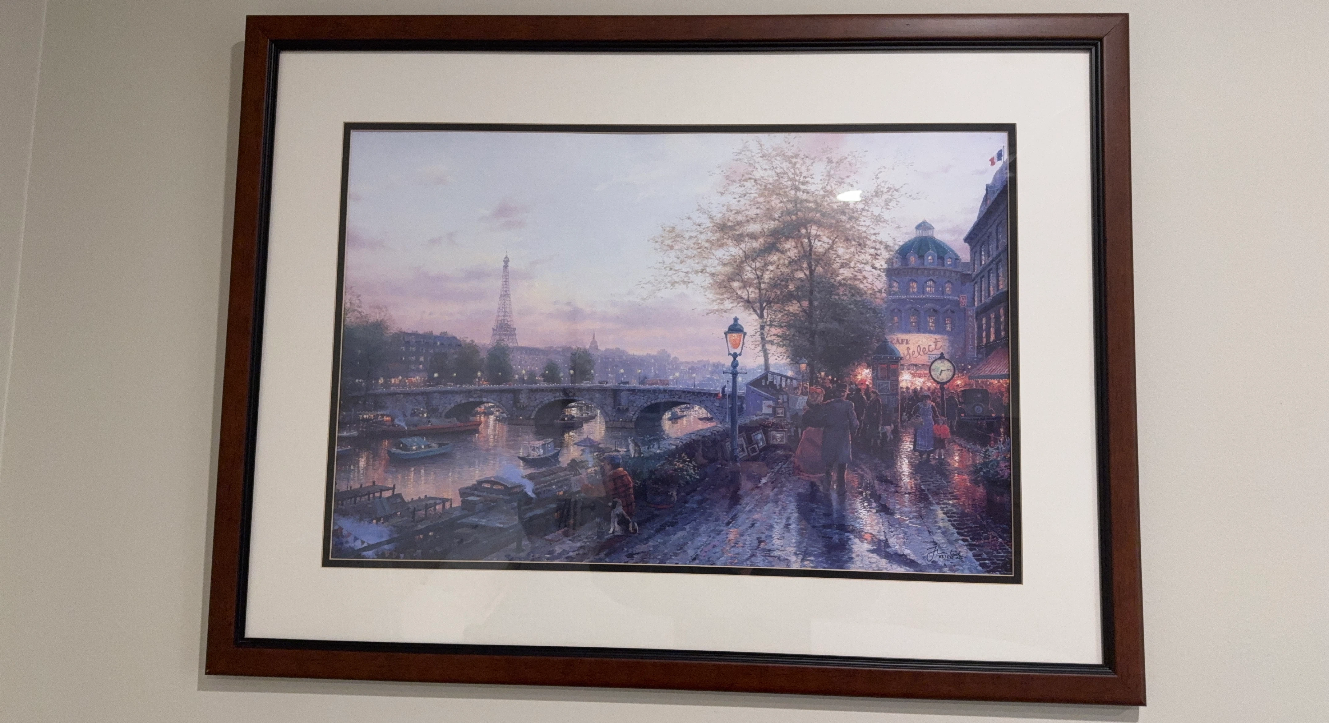 Thomas Kinkade Paris Lights Framed Art