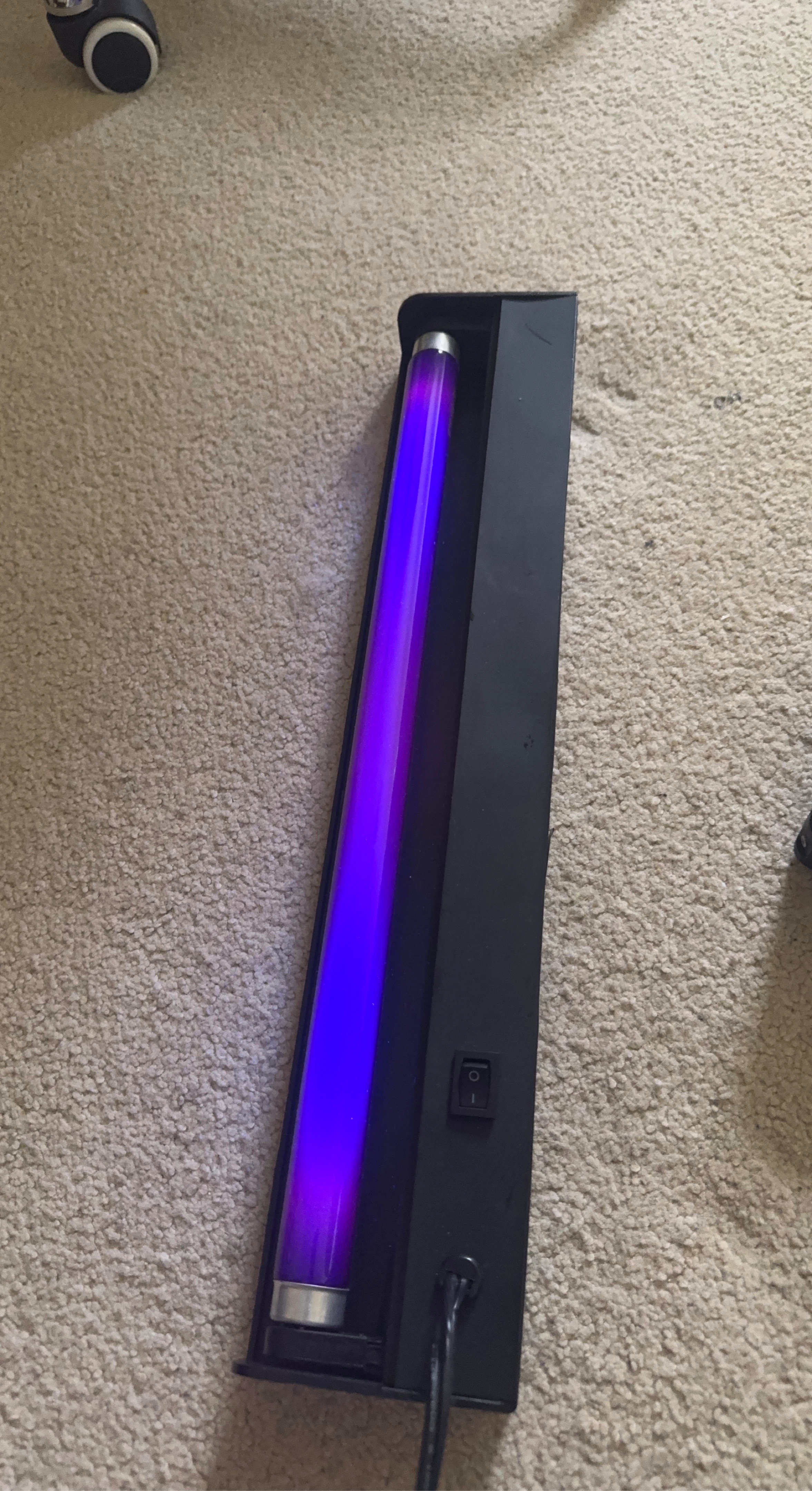 Black Light Fixture with Fluorescent Tube