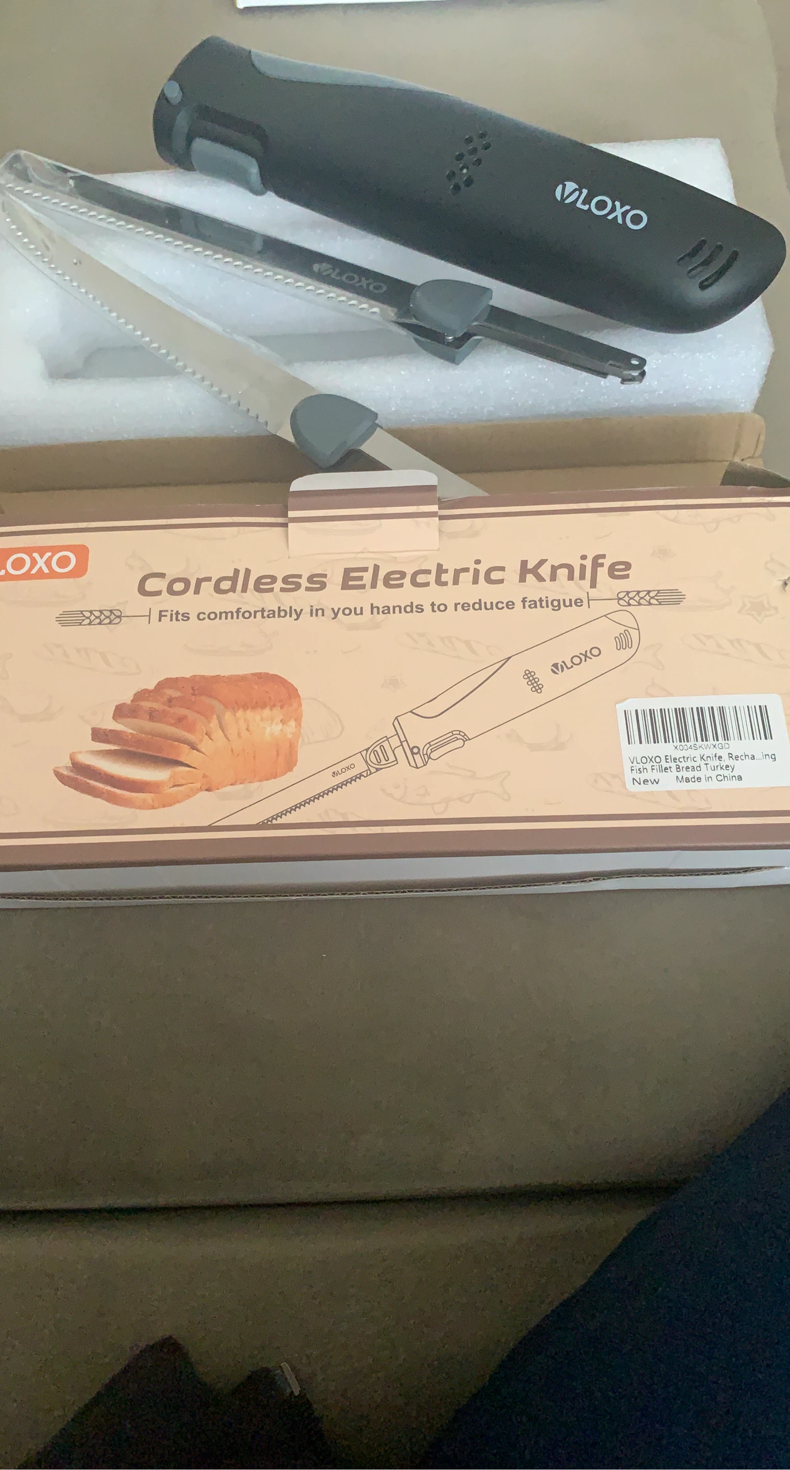 LOXO Cordless Electric Knife for Bread & Turkey