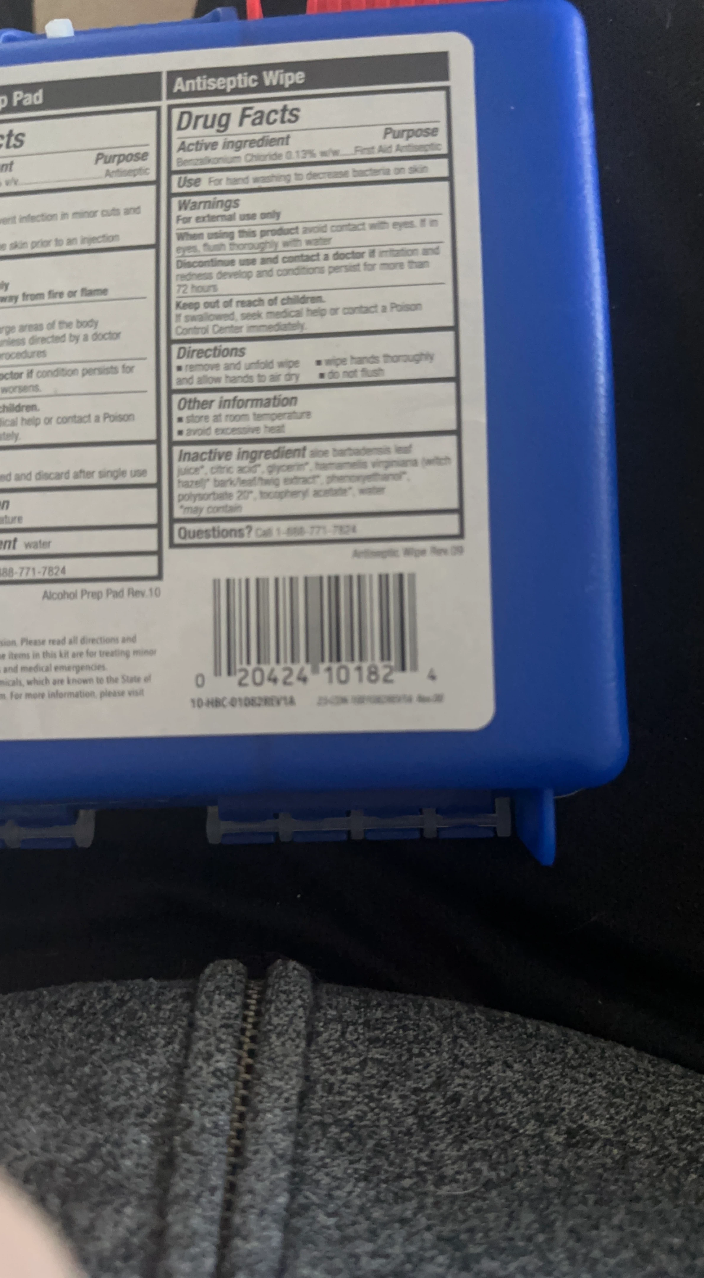 First Aid Kit - 110 Pieces - Multi-Compartment Plastic Case