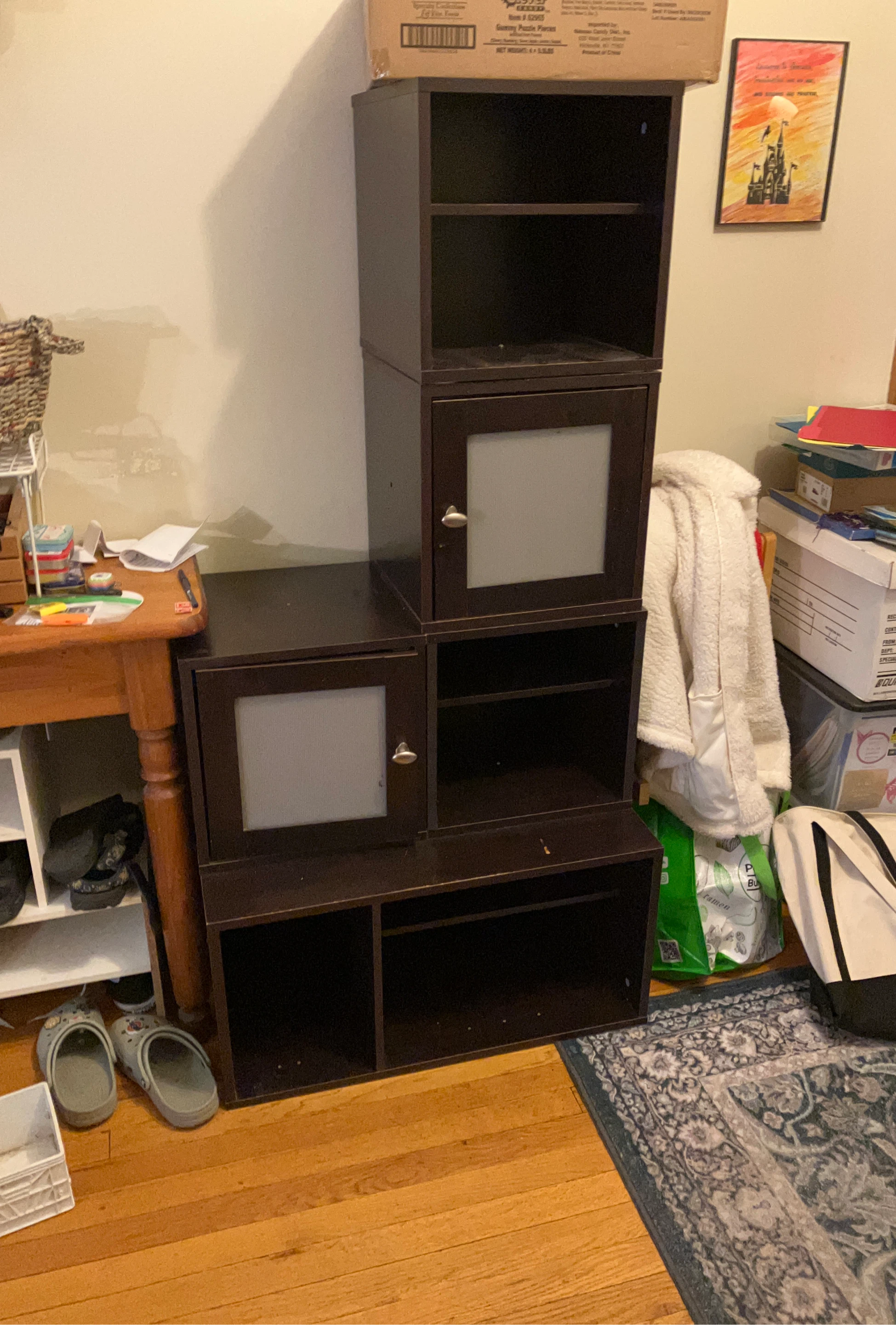 Dark Brown Cube Storage Unit