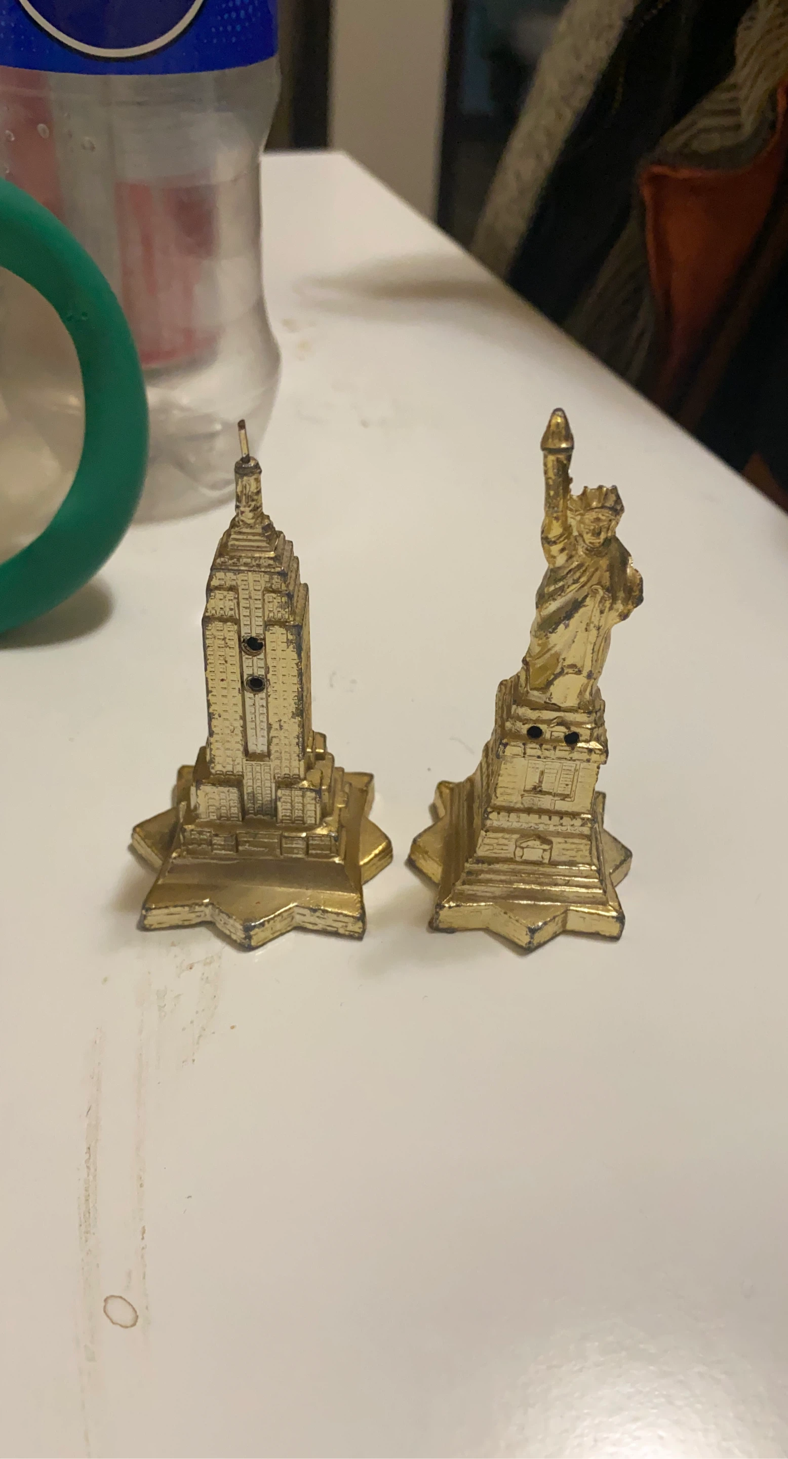 Gold Empire State Building & Statue of Liberty Miniatures