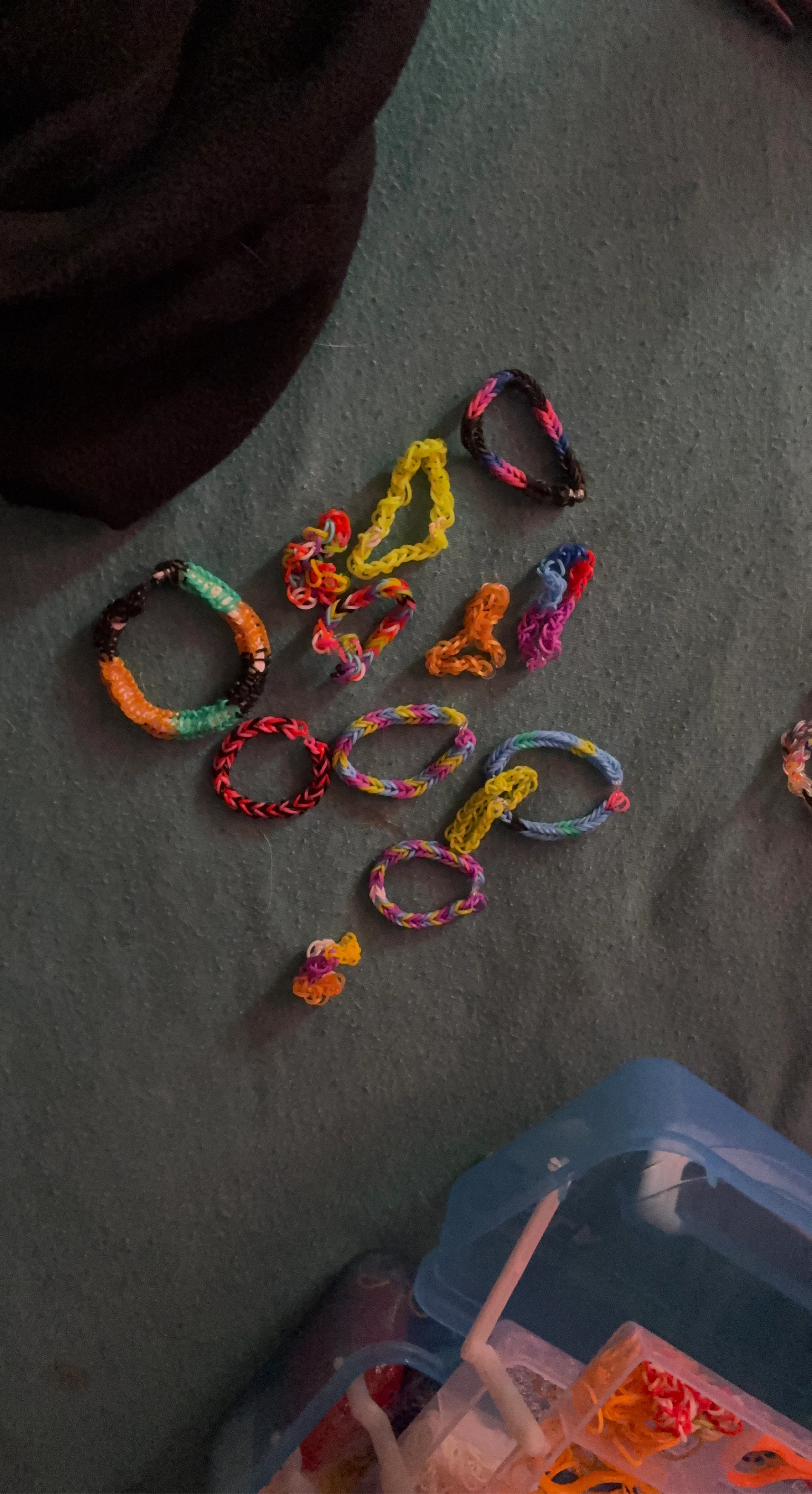 Assorted Loom Band Bracelets and Rings