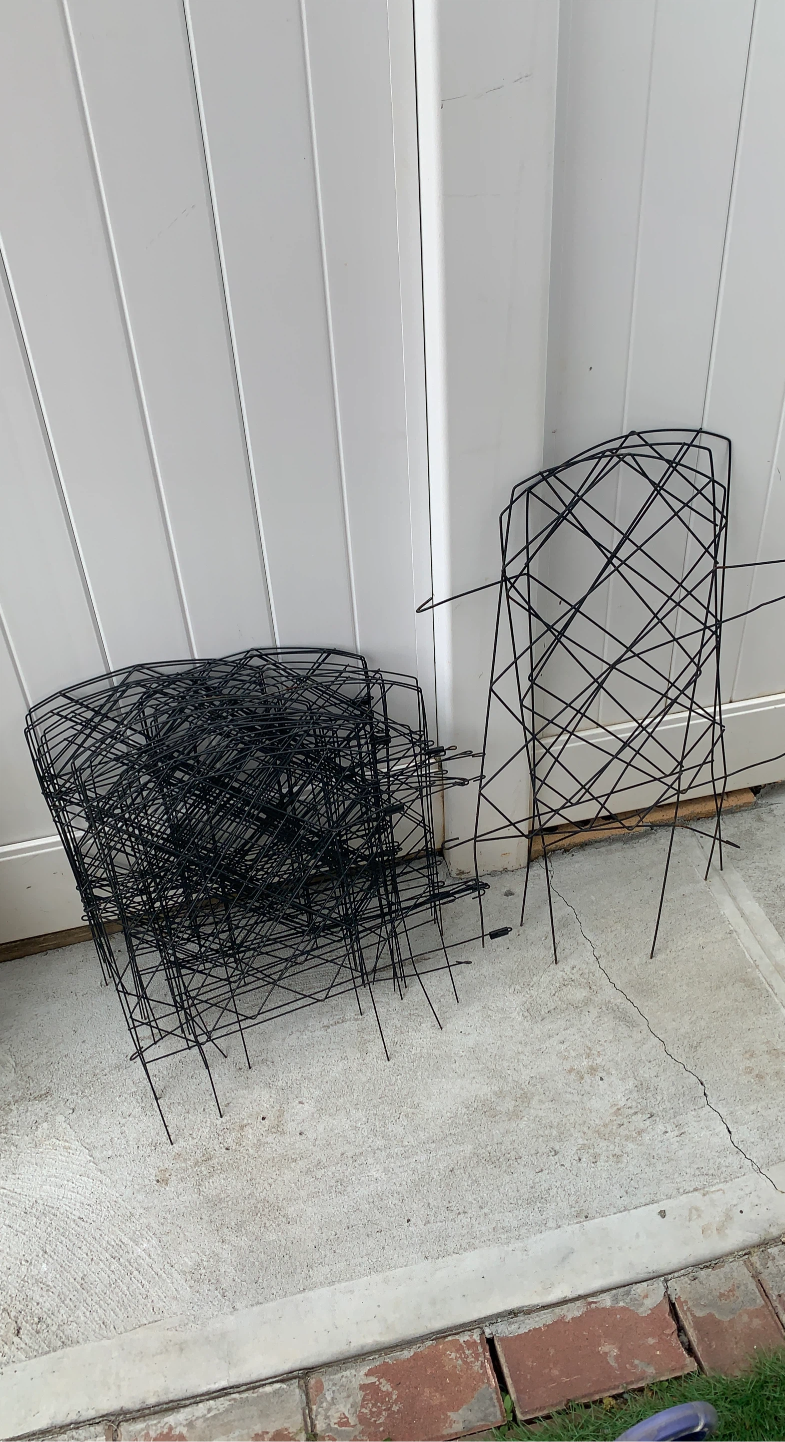 Black Metal Plant Support Cages