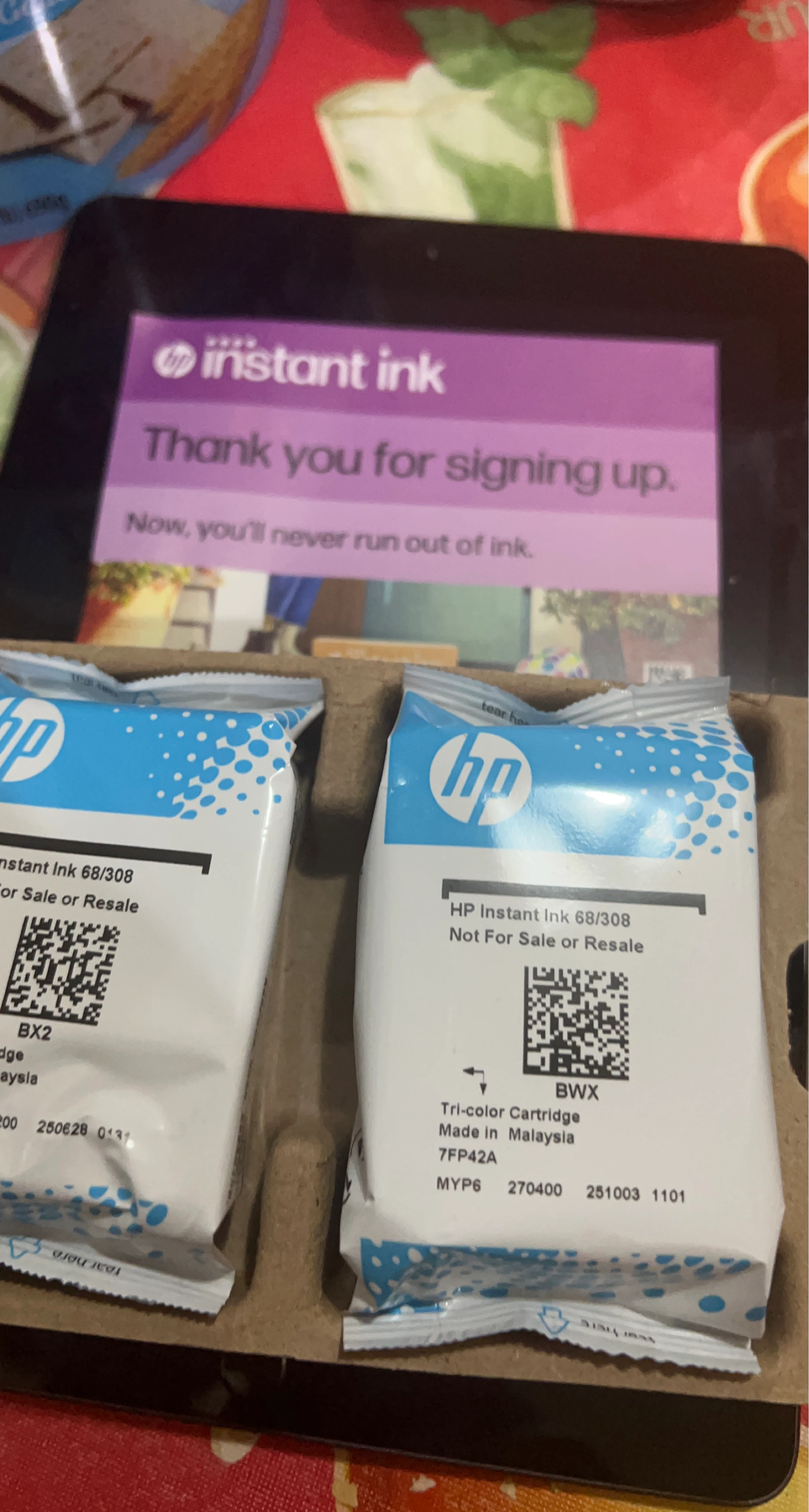 HP Instant Ink 68/308 Tri-color Cartridge