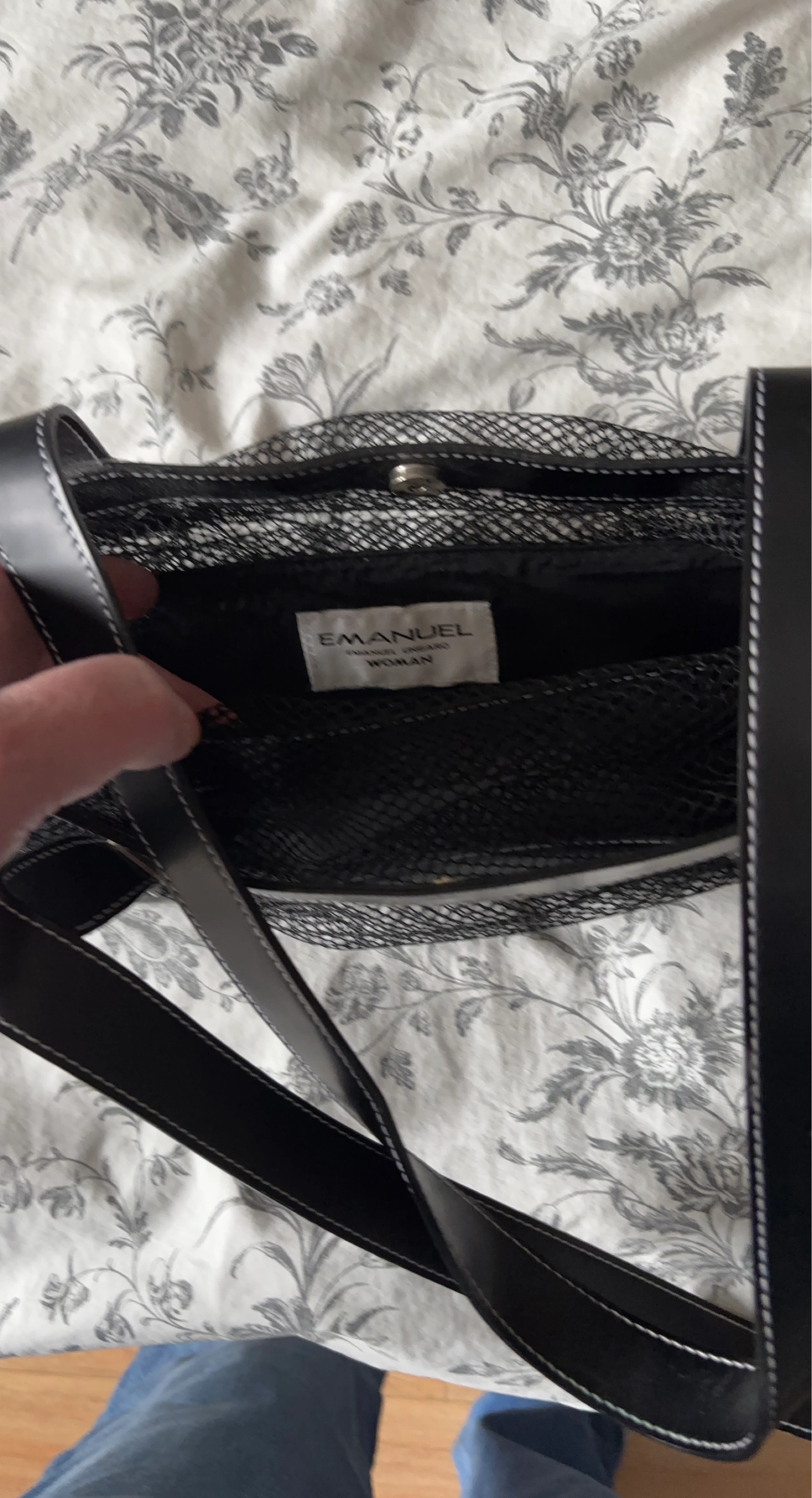 Emanuel Ungaro Woman Black Mesh Tote Bag